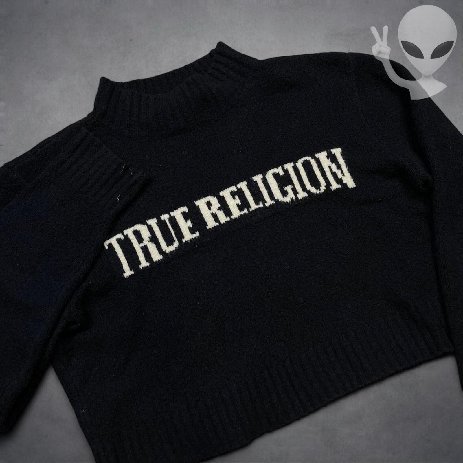 True Religion True Religion Knit Sweater Small Black Cropped Pullover Size S / US 4 / IT 40 - 4 Thumbnail