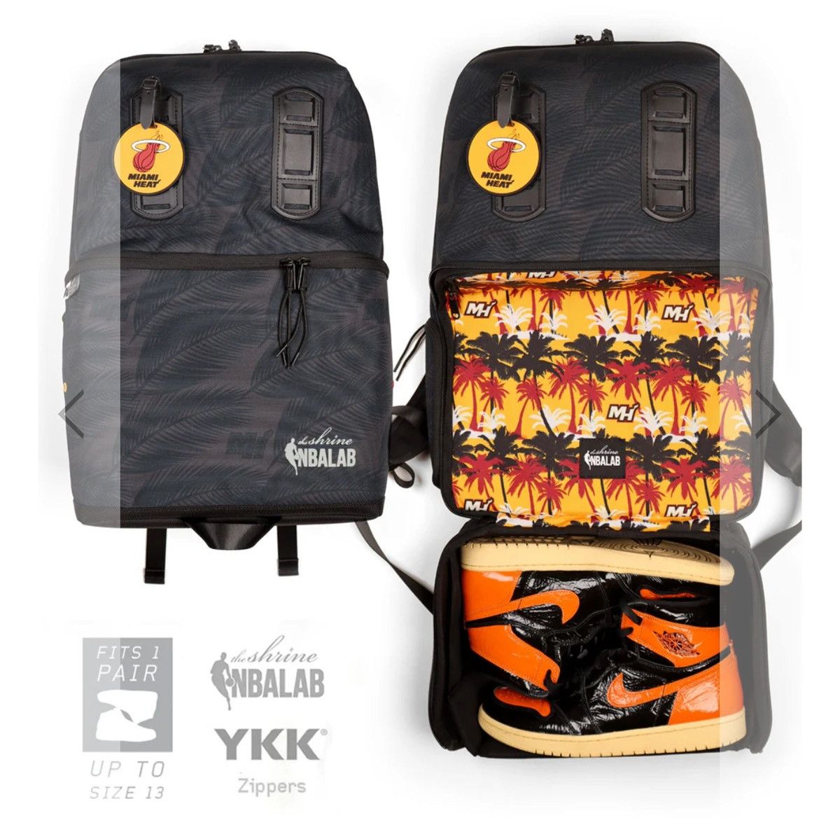 NBA × Other NBALAB The Shrine Co Sneaker Daypack Miami Heat Bag Backpack Size ONE SIZE - 5 Thumbnail