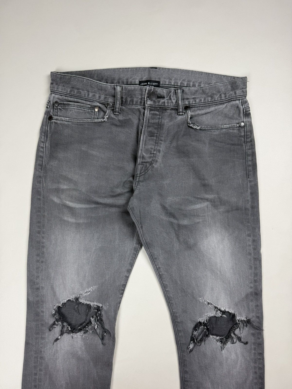 John Elliott John Elliott Men’s Distressed Denim Skinny Jeans Size 31 Size US 31 - 7 Thumbnail