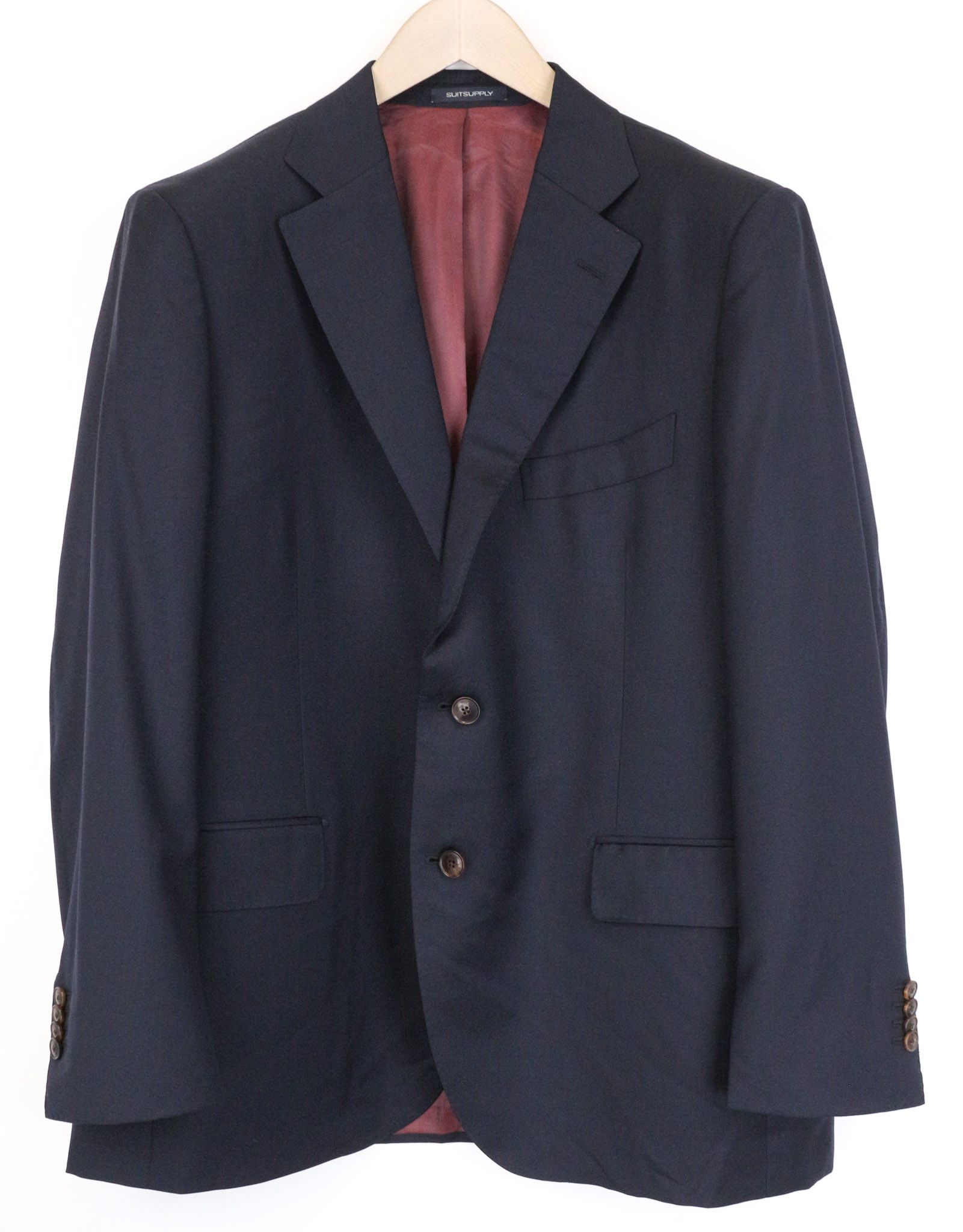 Suitsupply LA SPALLA UK48S Blue Wool Single-Breasted Blazer 75552 Size 48S - 1 Thumbnail