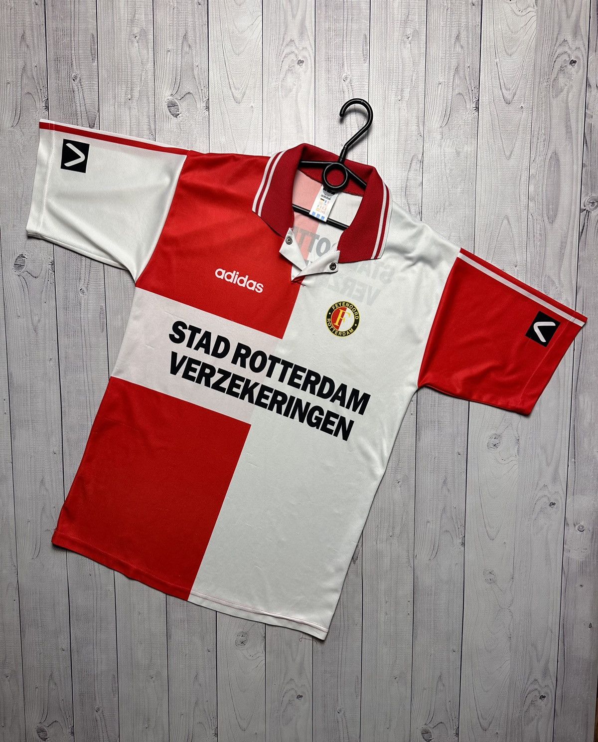 Vintage Vintage Adidas Feyenoord Rotterdam soccer jersey rare M/L Size US L / EU 52-54 / 3 - 1 Thumbnail