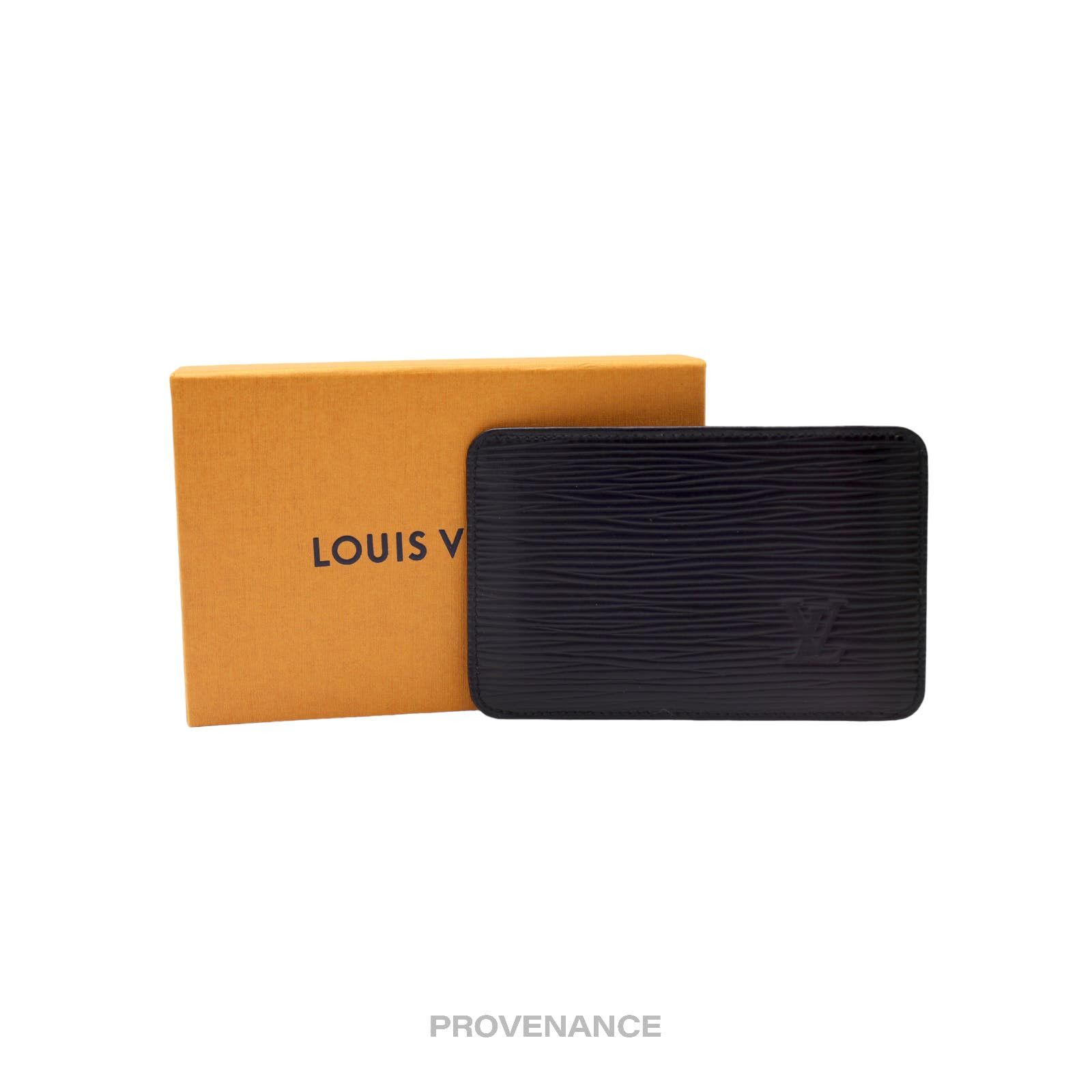 image of Louis Vuitton Malletier Card Holder Wallet - Black Epi, Women's