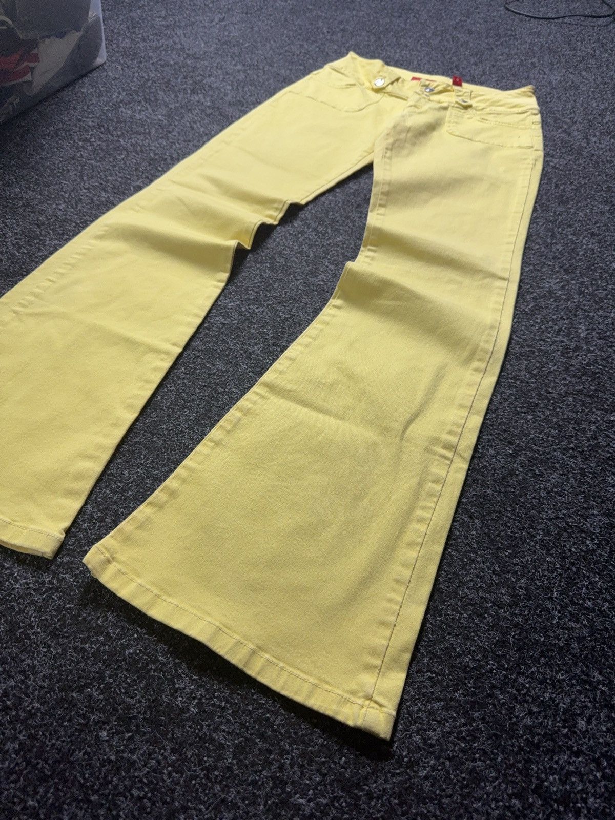 Japanese Brand Vntg 00s Fishbone Avant Garde Sk8 Y2K Flare Low Rise Pants Size 28" / US 6 / IT 42 - 2 Thumbnail