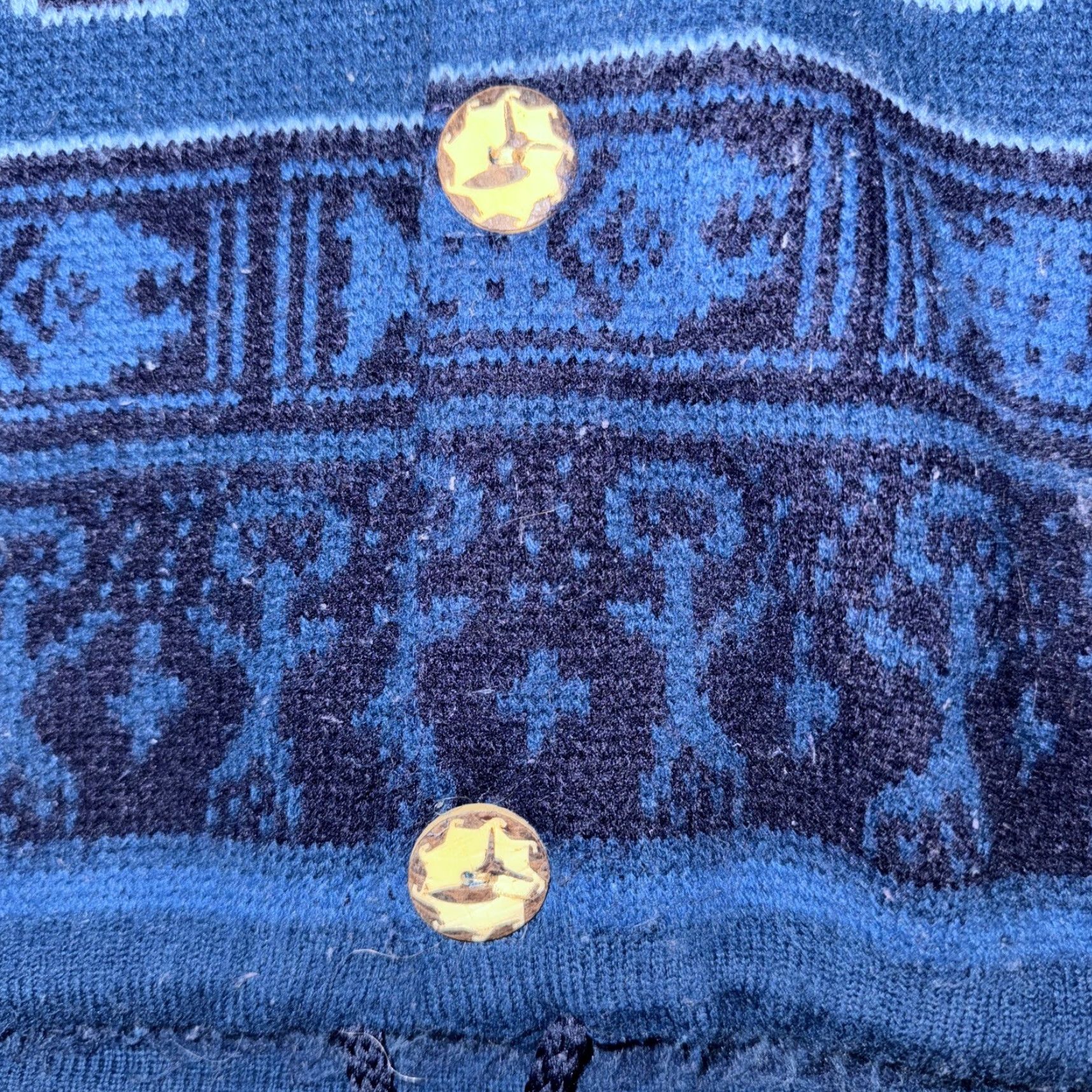 Vintage VINTAGE Surfshaman Hoodie Sweater Blue 100% Orlon Wool Knitted Sweater S 19x24 Size US S / EU 44-46 / 1 - 3 Thumbnail