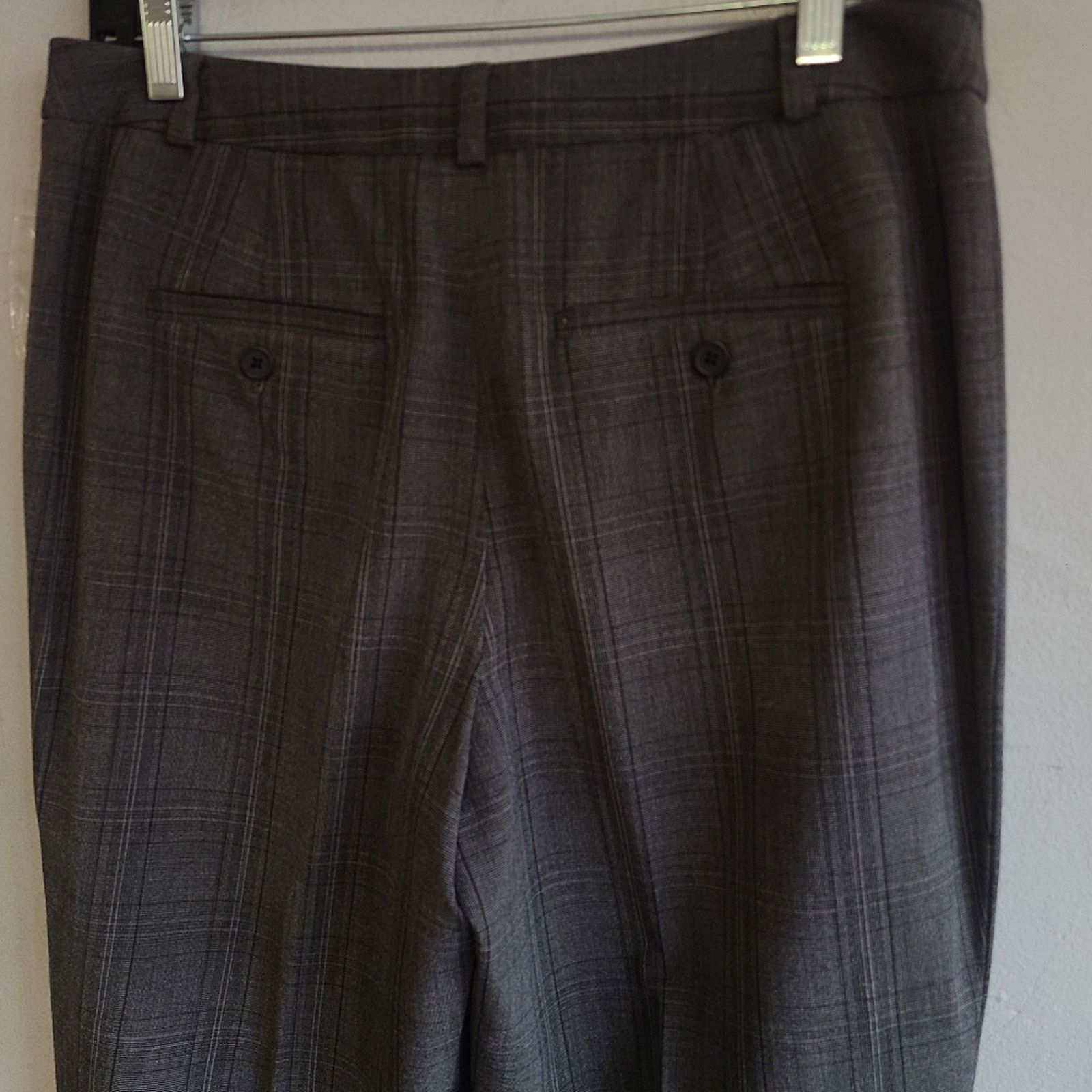 Other NEW women's 8 black dark gray plaid dressy pants Size 30" / US 8 / IT 44 - 5 Thumbnail
