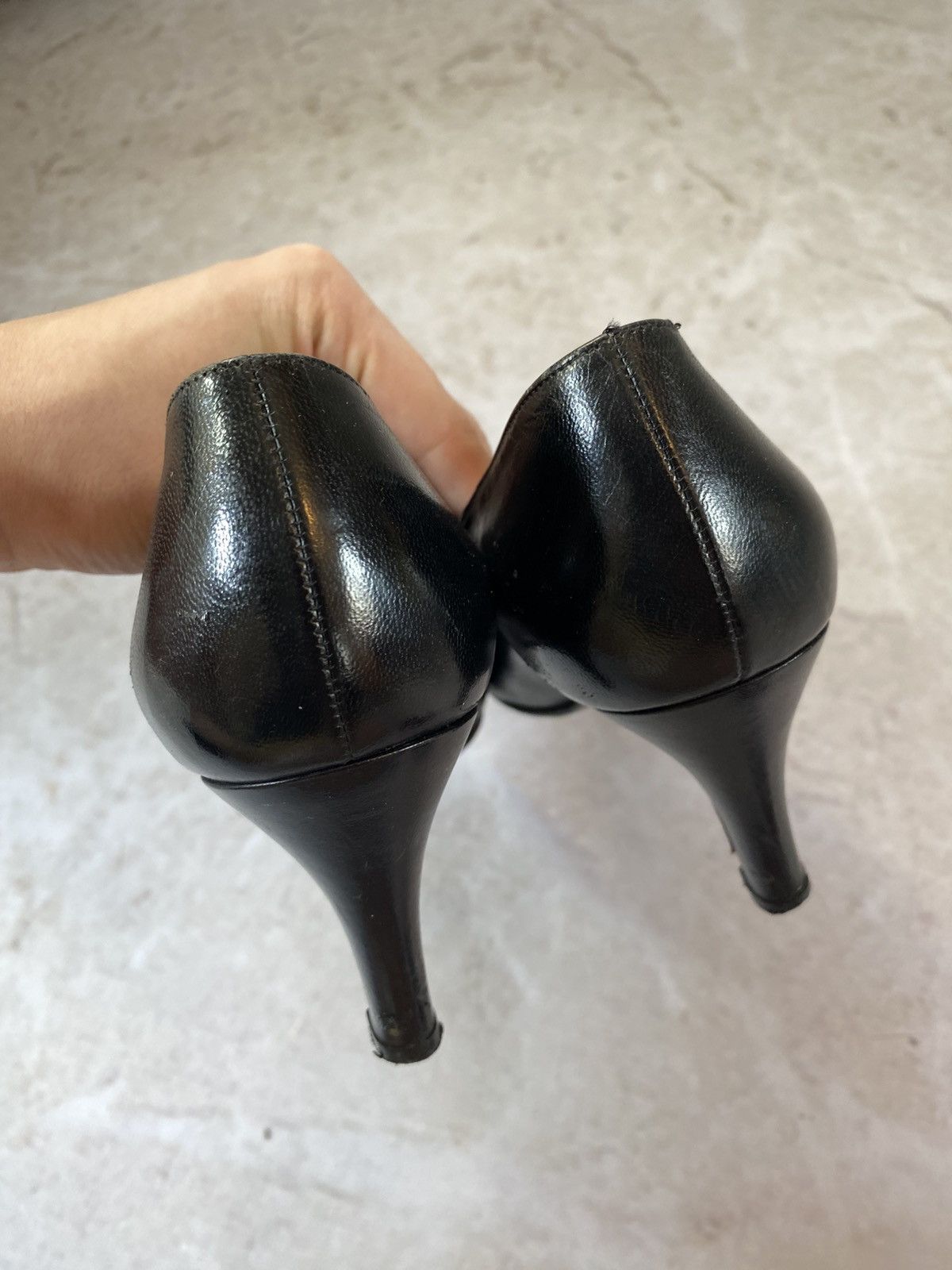 Bally × Vintage Vintage Bally Leather heels shoes Luxury Balenciaga style Size US 5.5 / IT 35.5 - 3 Thumbnail