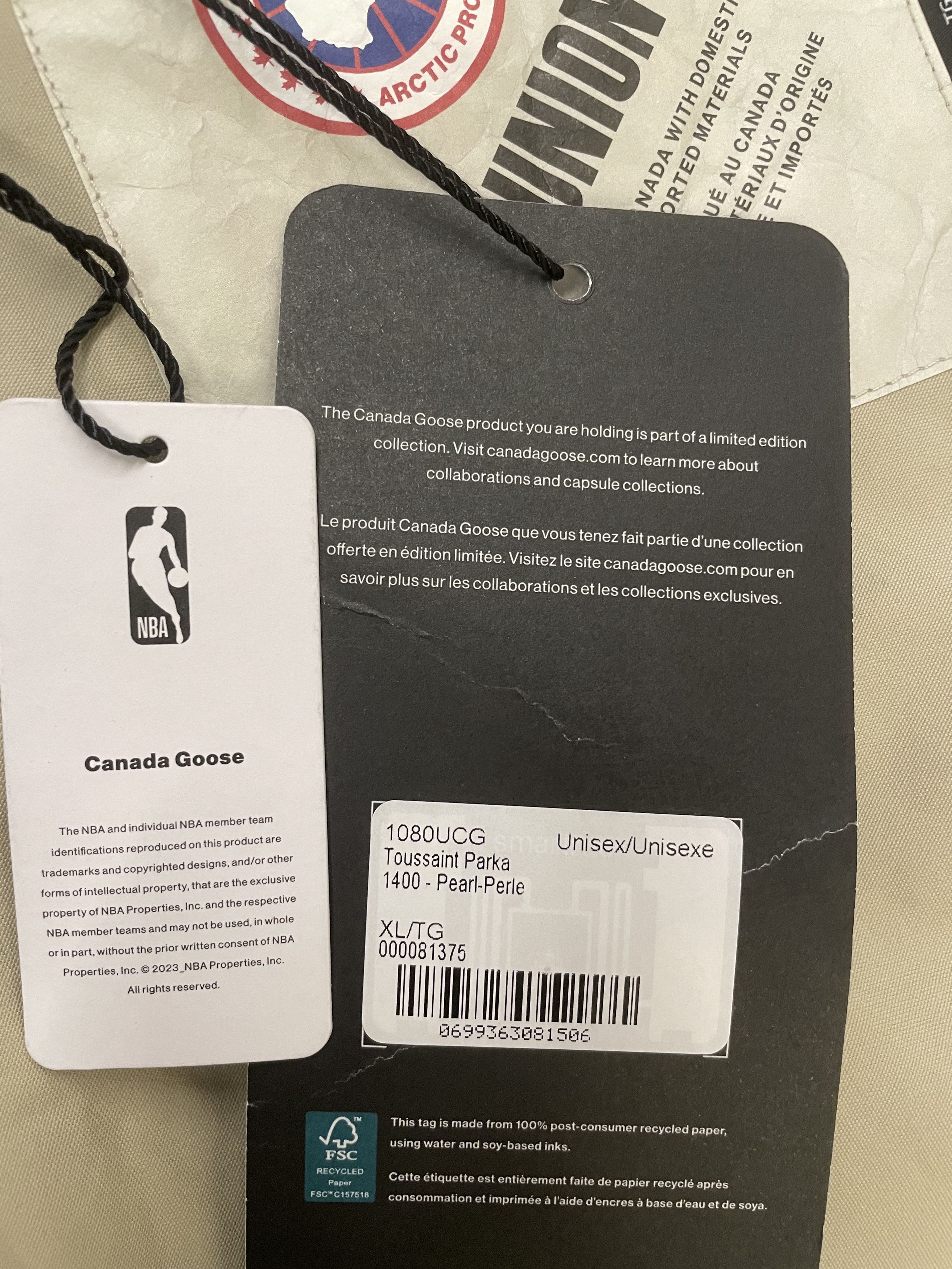 Canada Goose × NBA × Union LA CANADA GOOSE & NBA COLLECTION WITH UNION TOUSSAINT PARKA Size US XL / EU 56 / 4 - 2 Thumbnail