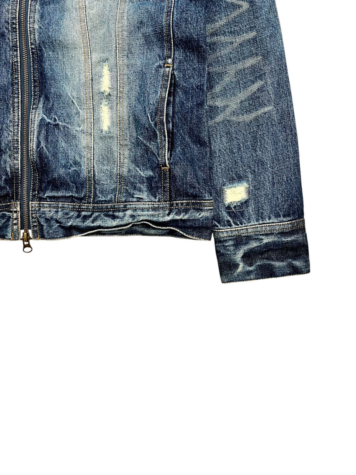 If Six Was Nine 2000s Jackrose - Crash Denim Cross Patch Jacket Size US M / EU 48-50 / 2 - 5 Thumbnail