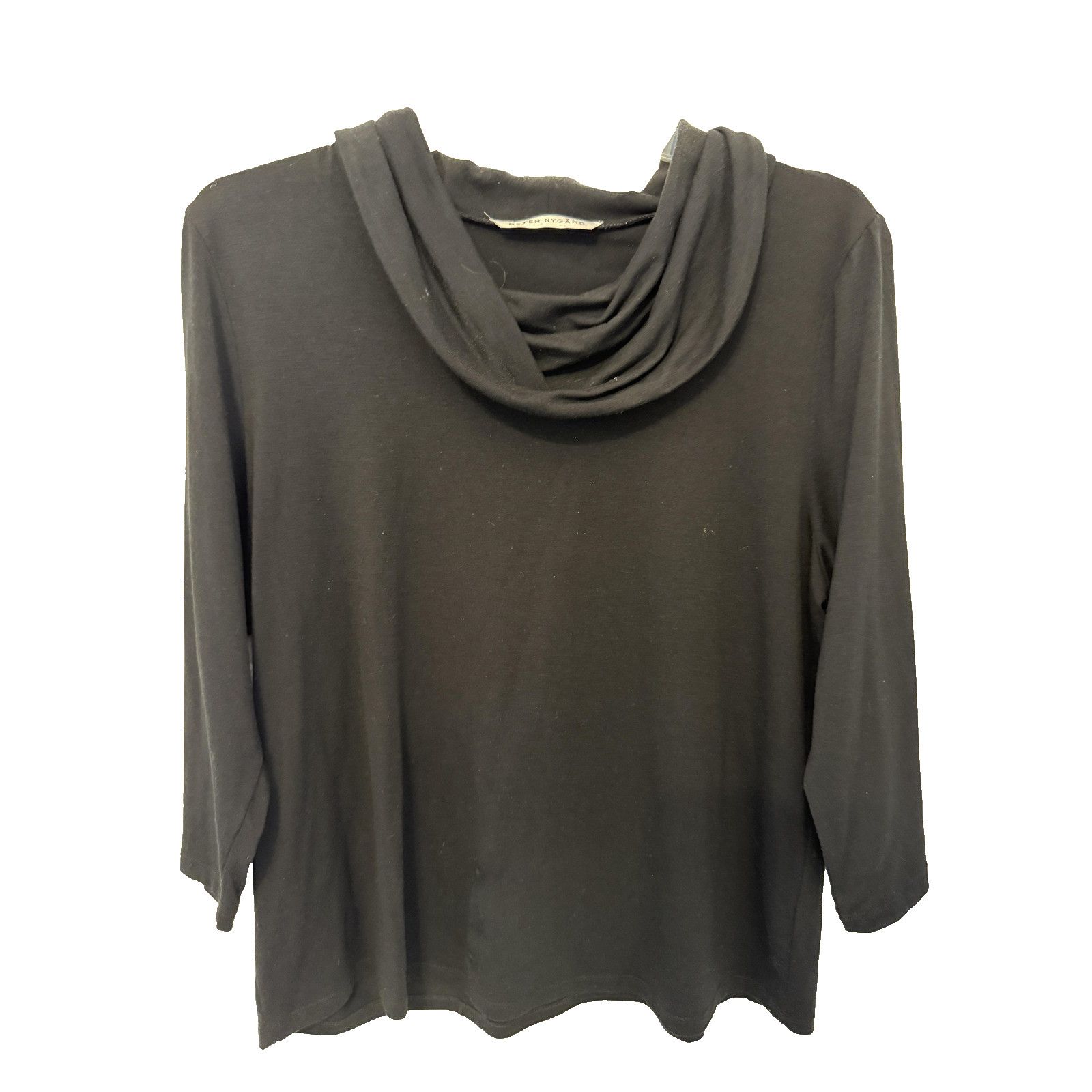Nygard Peter Nygard Blouse Womens XL Black Cowl Neck 3/4 Sleeve Size XL / US 12-14 / IT 48-50 - 1 Thumbnail