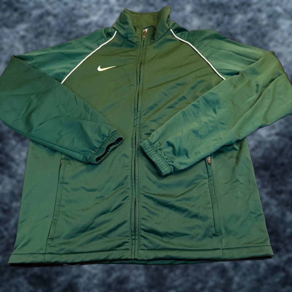 Nike Nike Track Jacket Mens Full Zip Green Sportswear Running & Jogging Athletic Jacket Size US M / EU 48-50 / 2 - 1 Thumbnail