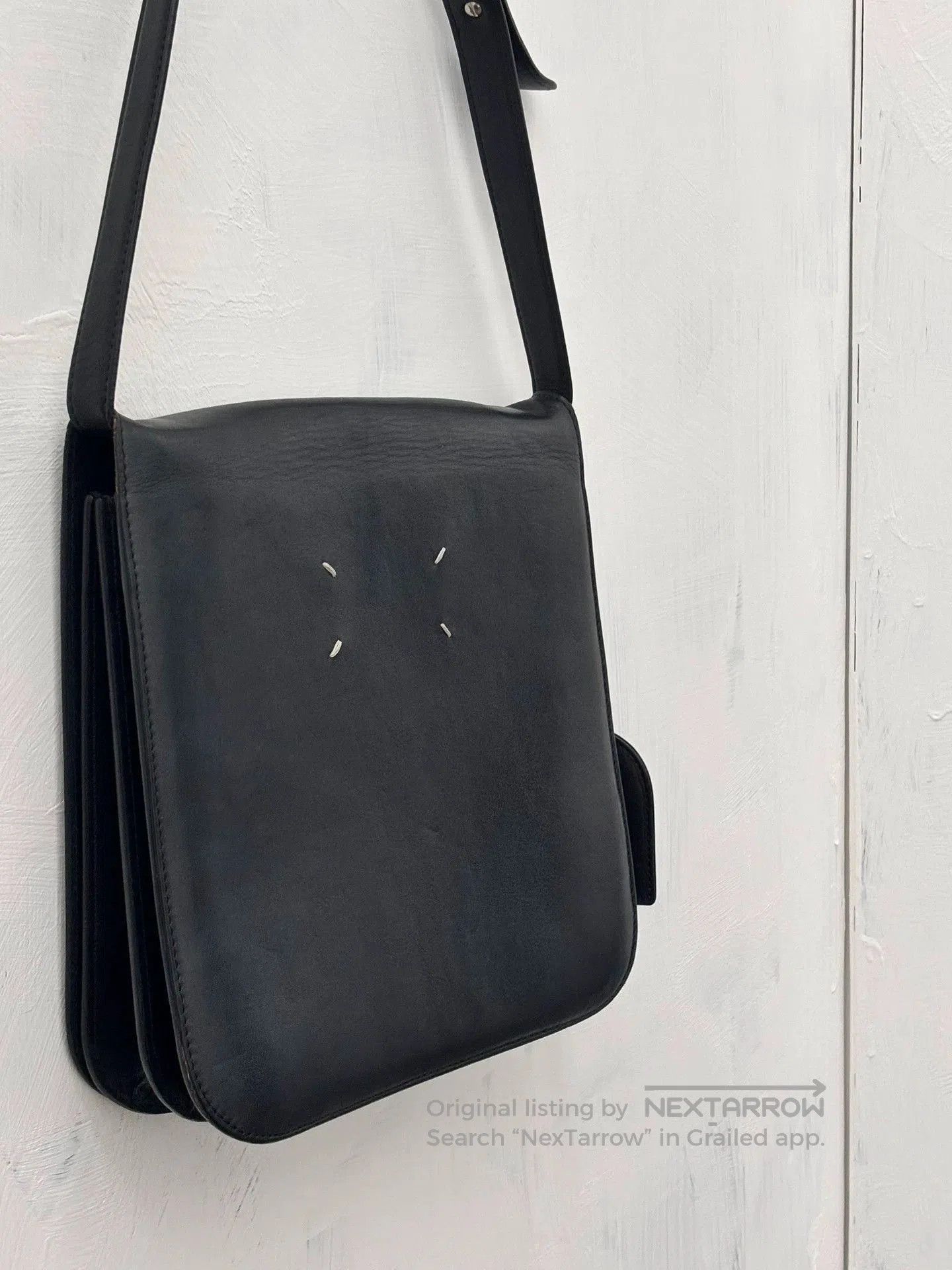 Maison Margiela Black Leather Crossbody Bag. Size ONE SIZE - 4 Thumbnail