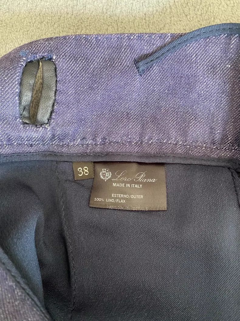 Loro Piana LORO PIANA Flax shorts with leather patch Size 25" / US 0 / IT 36 - 4 Thumbnail