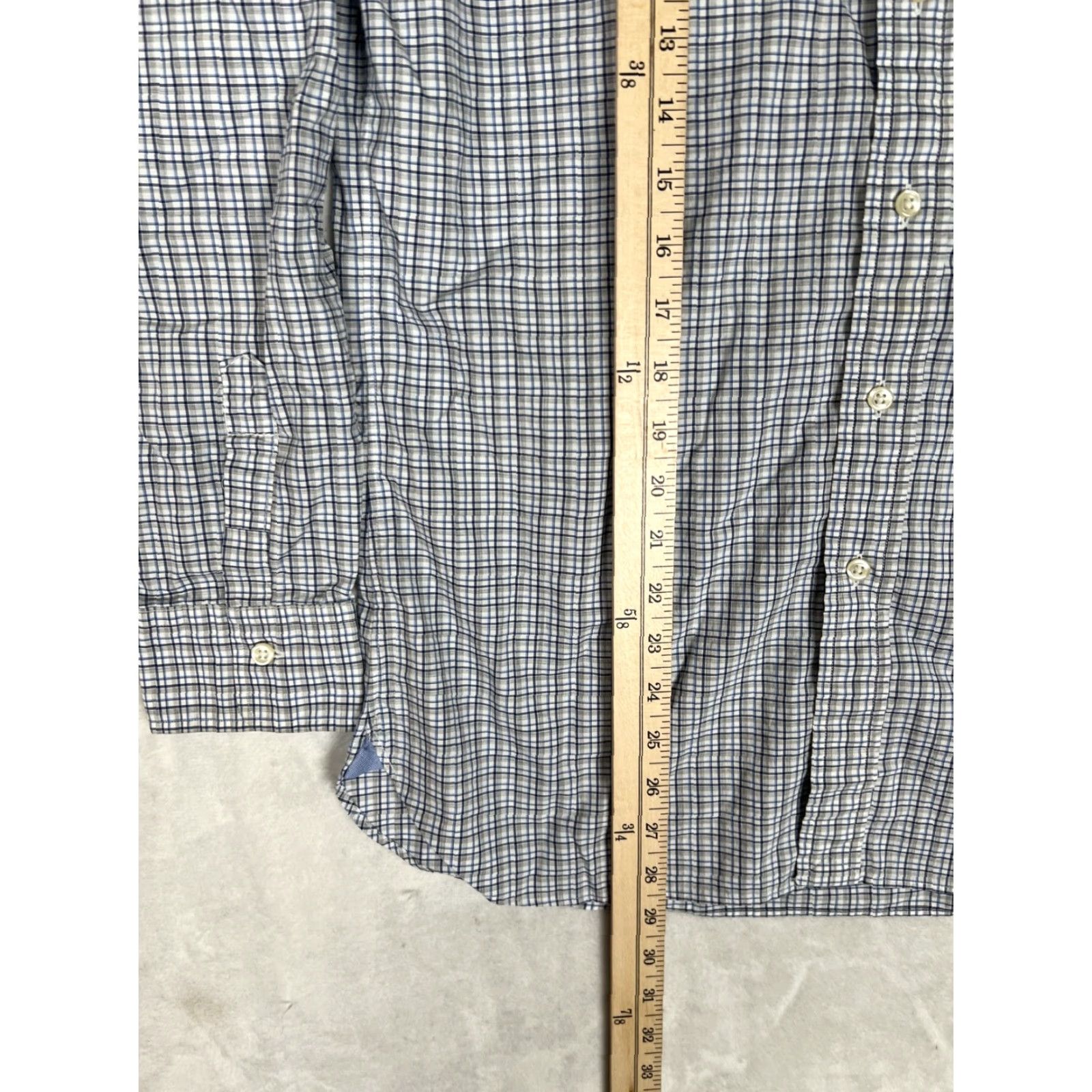 Polo Ralph Lauren Polo Ralph Lauren Button-Down Shirt Mens Small Plaid Blue White Gray Classic Button-Up Long Sleeve, Cotton, Regular Fit, Casual, All Seasons Size US XXL / EU 58 / 5 - 4 Thumbnail