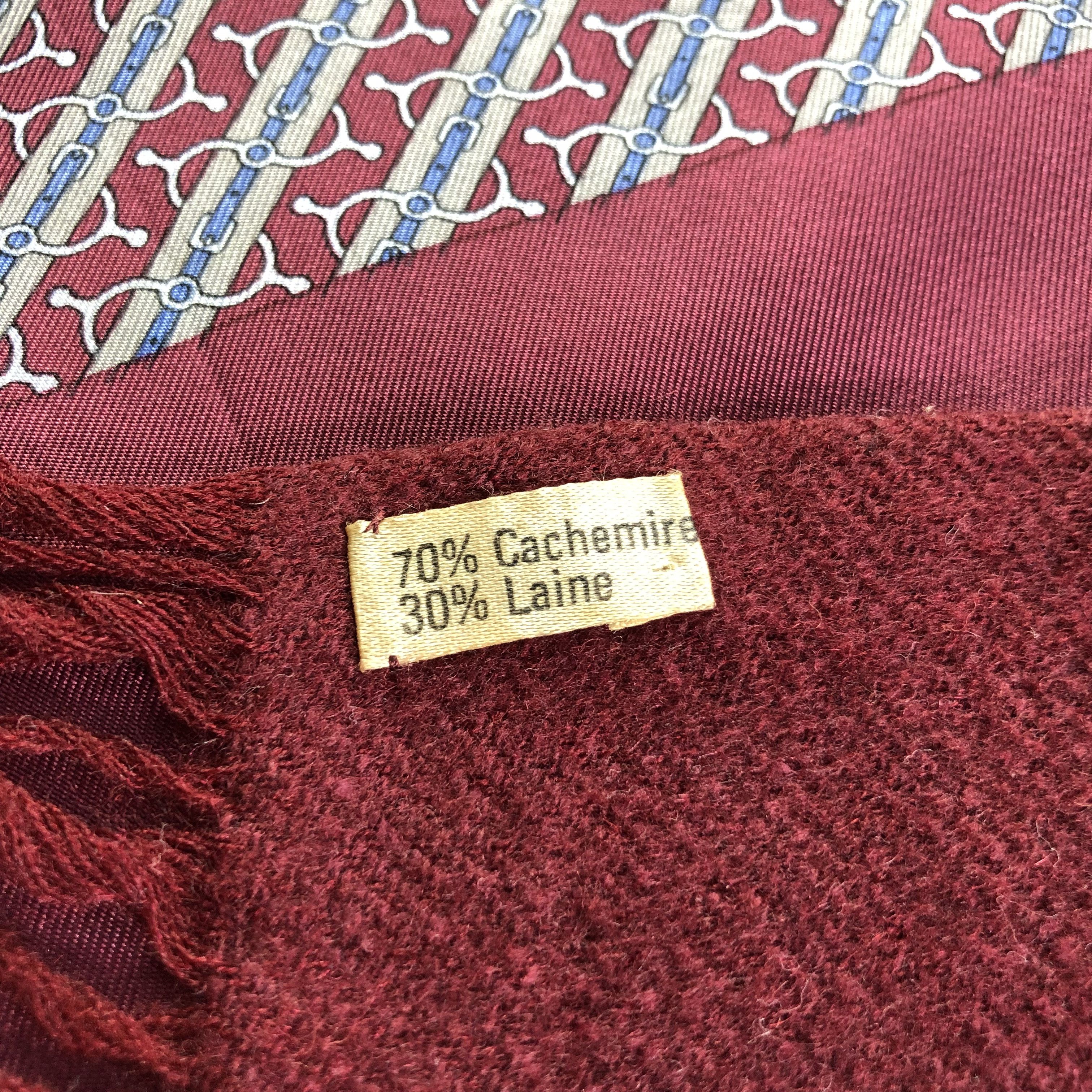 Hermes Hermes Silk/Cashmere/Wool Scarf Muffler Neckwear V2170 Size ONE SIZE - 7 Thumbnail