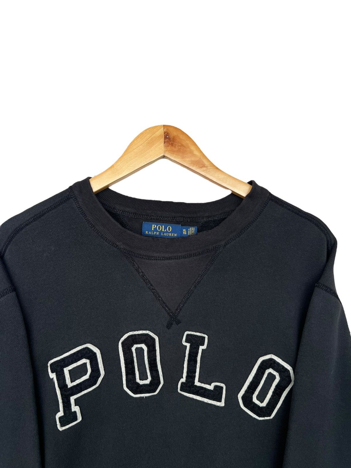 Polo Ralph Lauren Polo Ralph Lauren Polo Spellout Black Sweatshirt Size US L / EU 52-54 / 3 - 3 Thumbnail