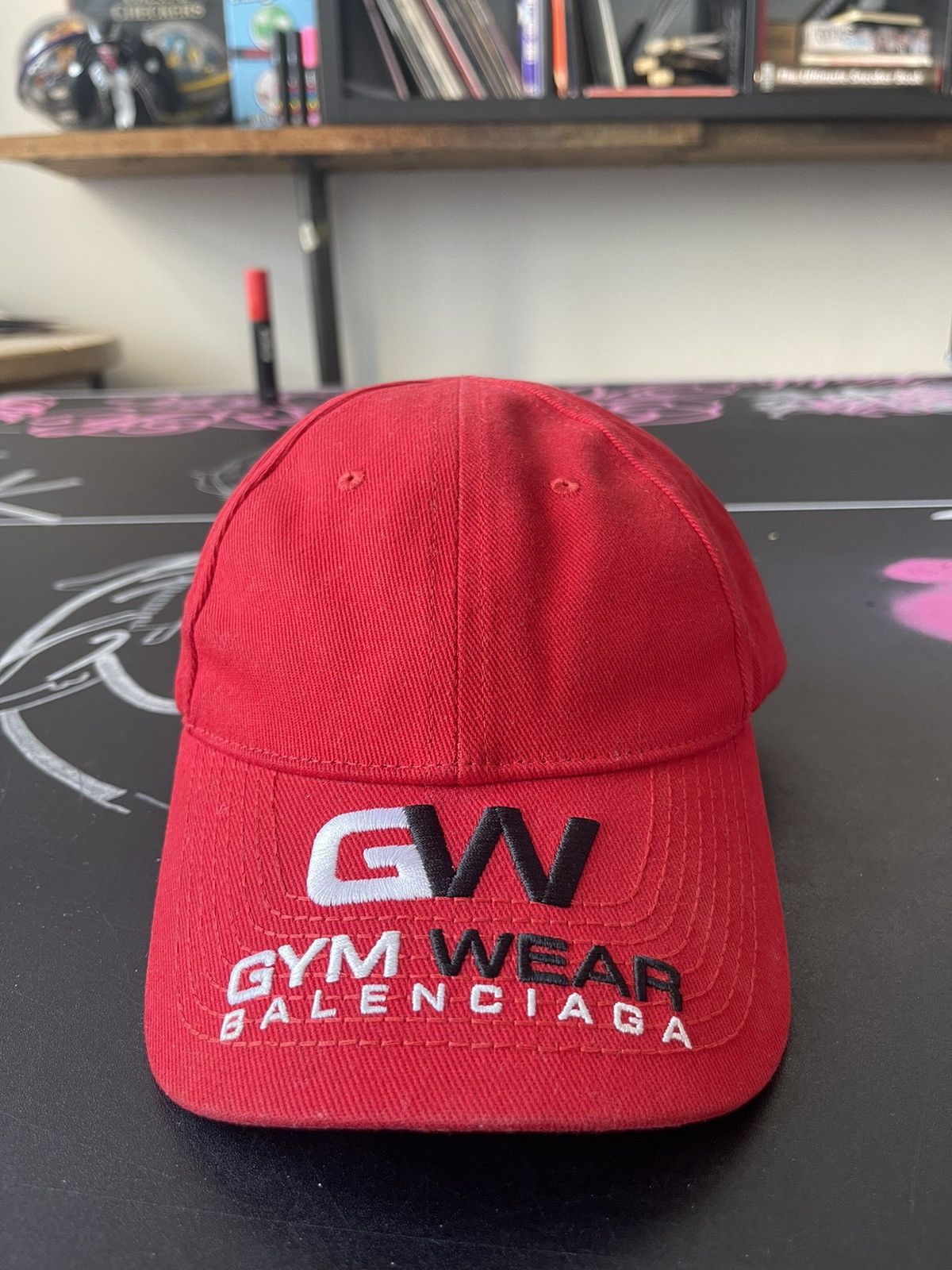 Balenciaga GYM WEAR RED CAP Size ONE SIZE - 4 Thumbnail