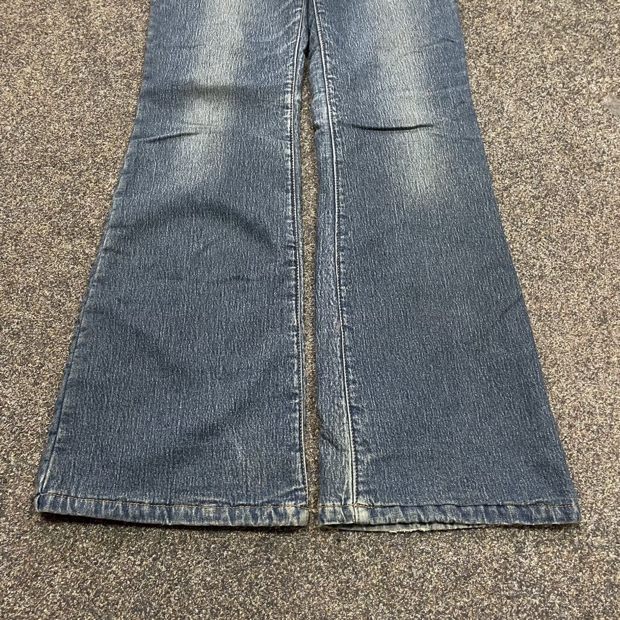 Vintage Vintage 90s Y2K Flared Jeans Wide Leg Distressed Grunge Logo Size 34" / US 12 / IT 48 - 5 Thumbnail