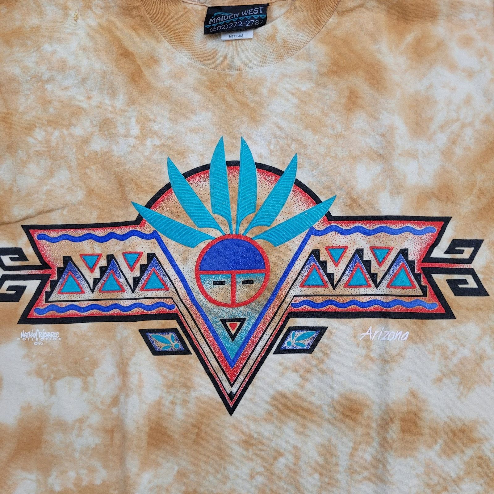 Other VTG 90s Arizona Aztec Native American T-Shirt S/M Tribal USA Size US M / EU 48-50 / 2 - 3 Thumbnail