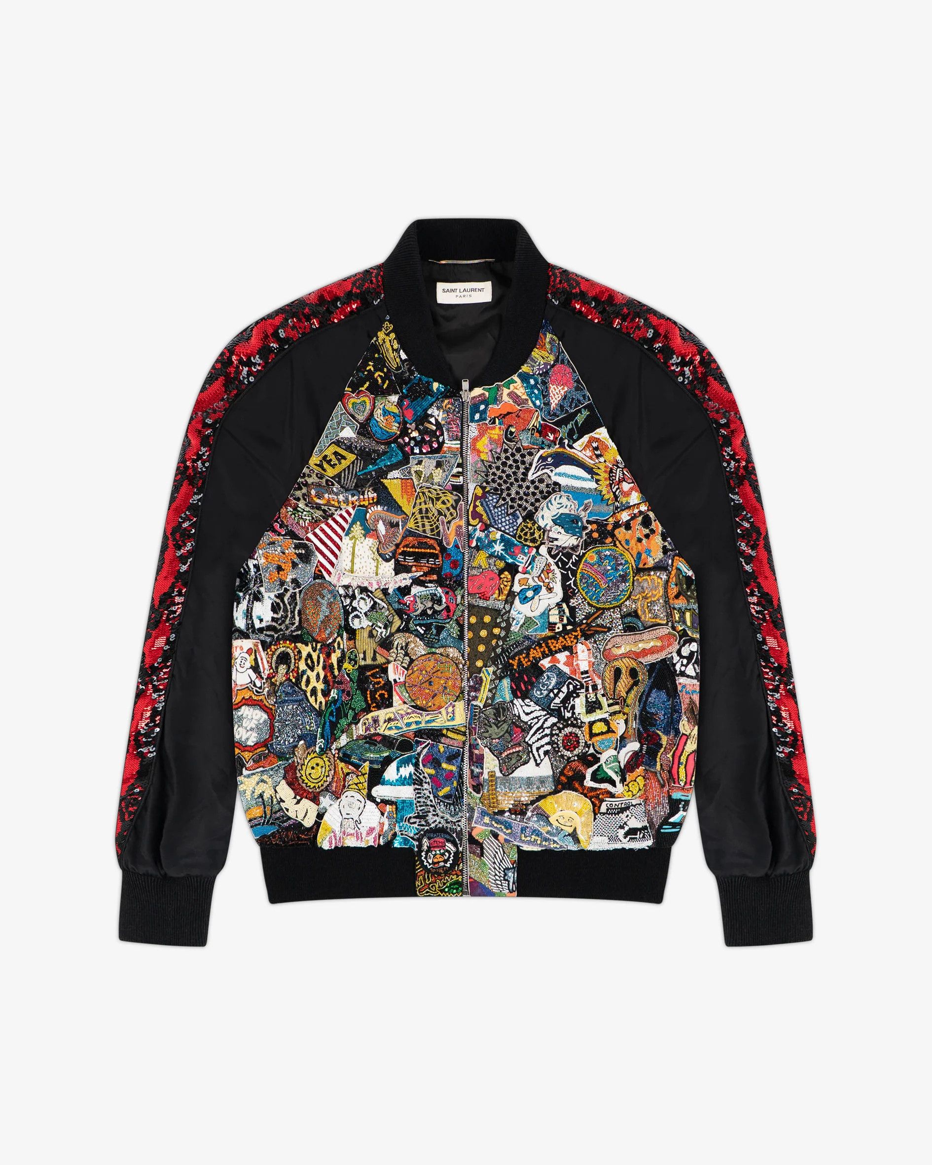 Saint Laurent Paris Sequin & Beads Souvenir Jacket (SS16) Size US M / EU 48-50 / 2 - 1 Thumbnail