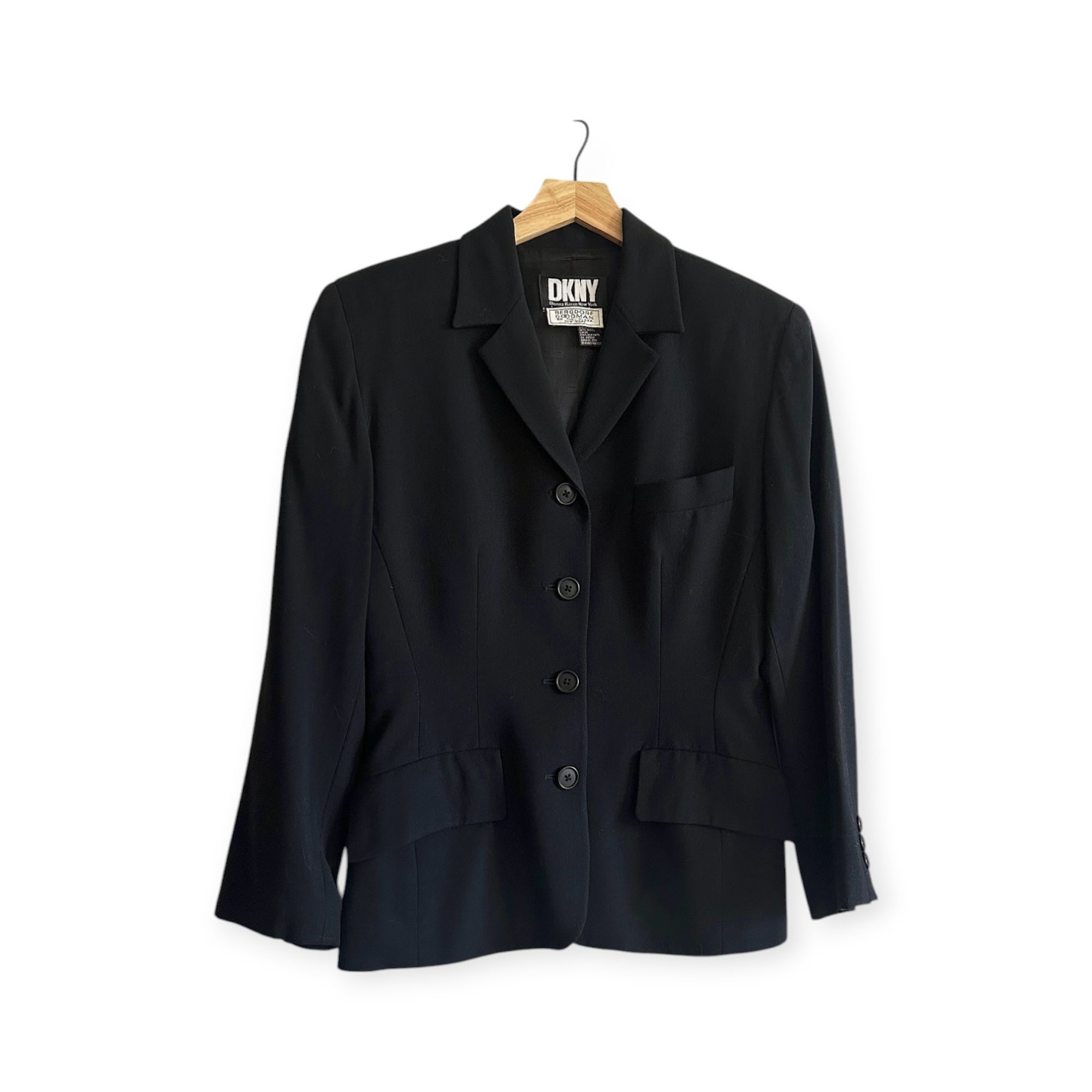 DKNY Vintage DKNY Black Wool Blazer Jacket , size 6, 90s Size M / US 6-8 / IT 42-44 - 1 Thumbnail