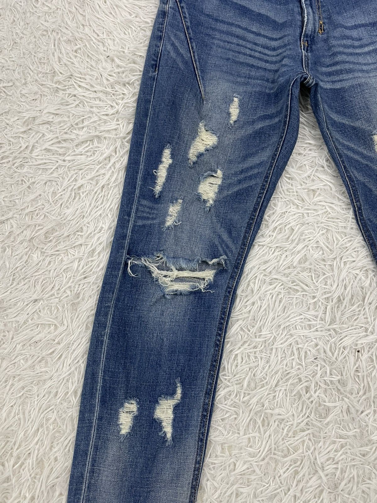 Number (N)ine Distress Number Nine Music Note Jeans Pant Size US 32 / EU 48 - 4 Thumbnail