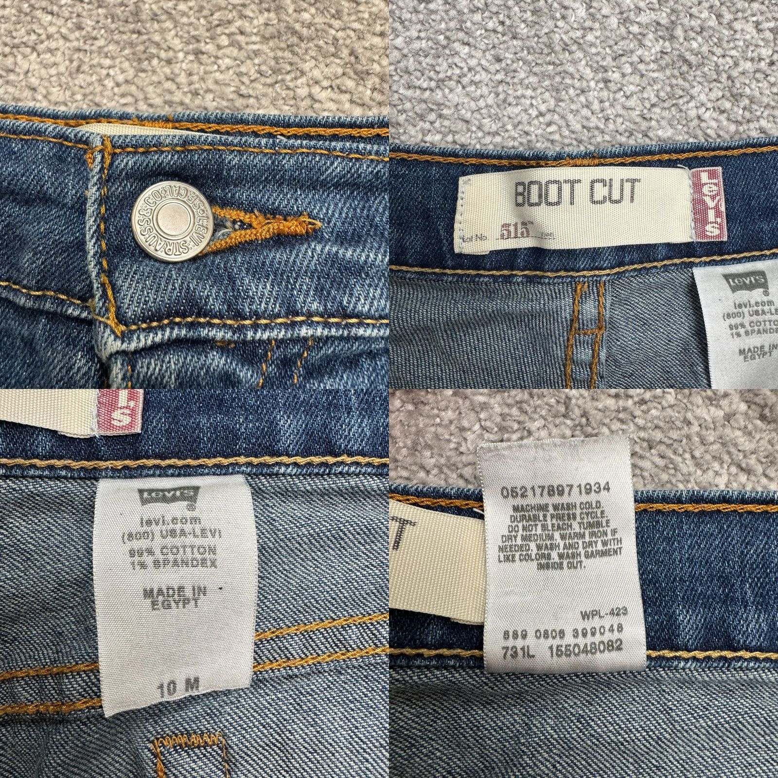 Levi's Levi's 515 Bootcut Jeans Womens 10M Medium Blue Cotton Denim Regular 34 Inseam 31 in 5-Pocket Stretch Casual City Streetwear Mens Womens Girls Size 32" / US 10 / IT 46 - 8 Thumbnail