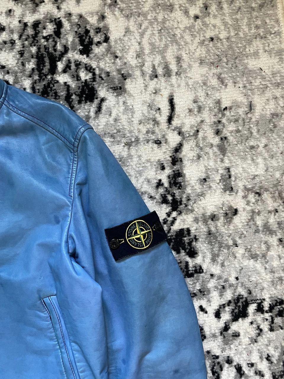 Stone Island × Vintage Stone Island Rare Leather Jacket Felpa Lightweight Bomber S Size US S / EU 44-46 / 1 - 7 Thumbnail