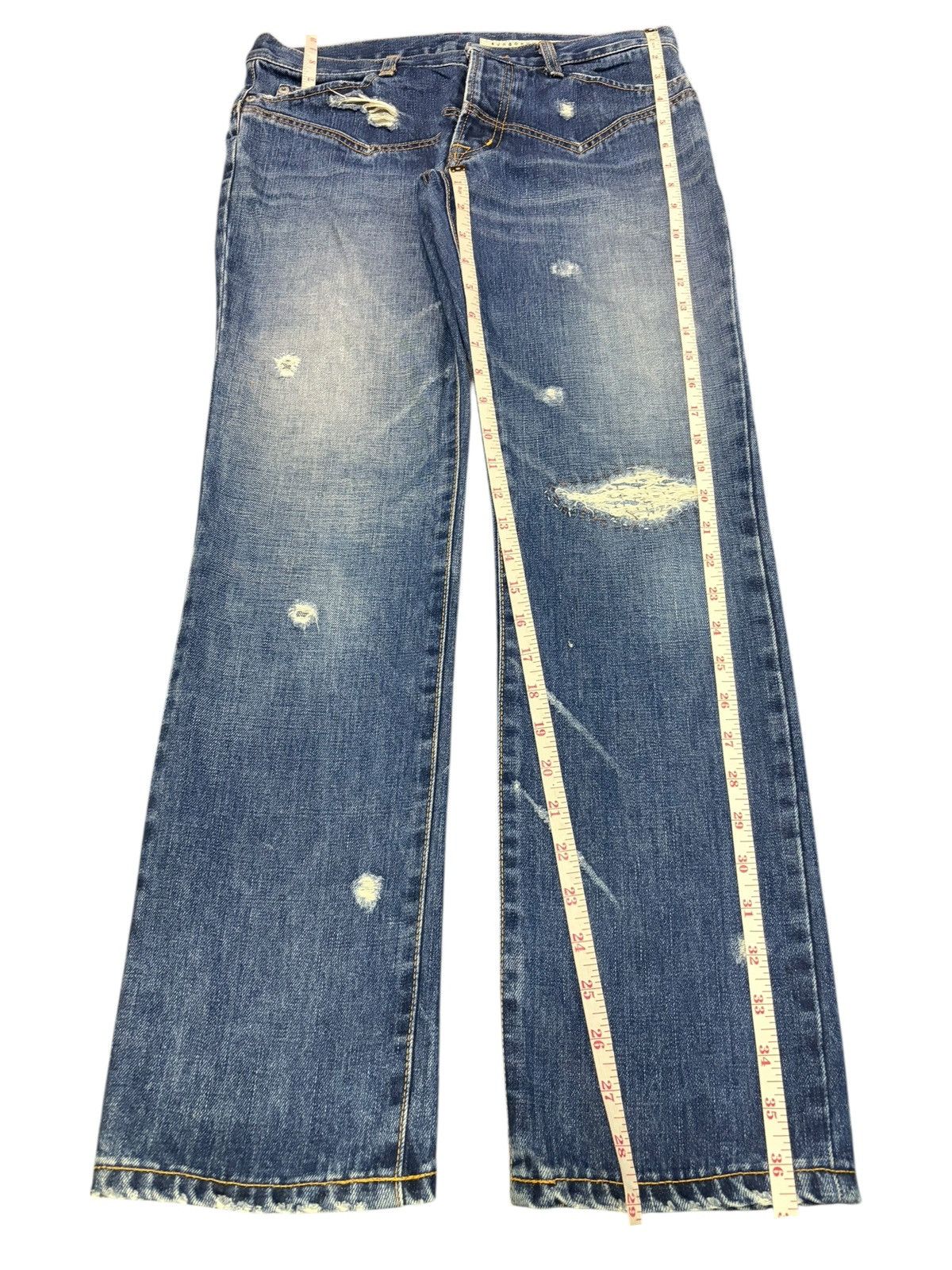 Sunao Kuwahara Vintage Sunao Kuwahara Multi Pocket Patch Distress Jeans Size 30" / US 8 / IT 44 - 7 Thumbnail