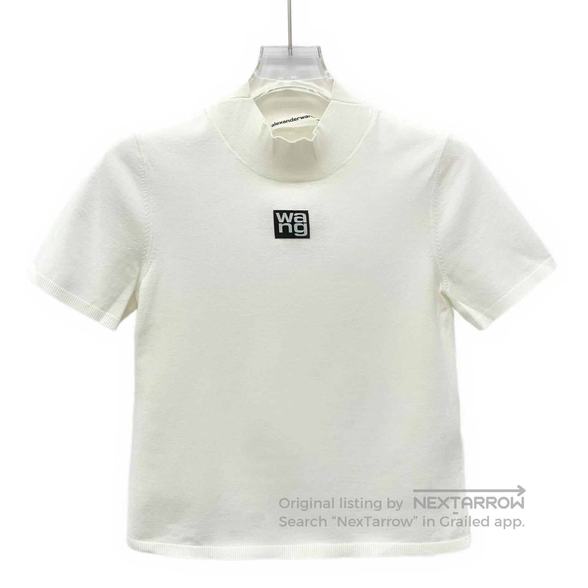 Alexander Wang Alexander Wang White logo lettering semi-high neck short s Size US S / EU 44-46 / 1 - 1 Thumbnail