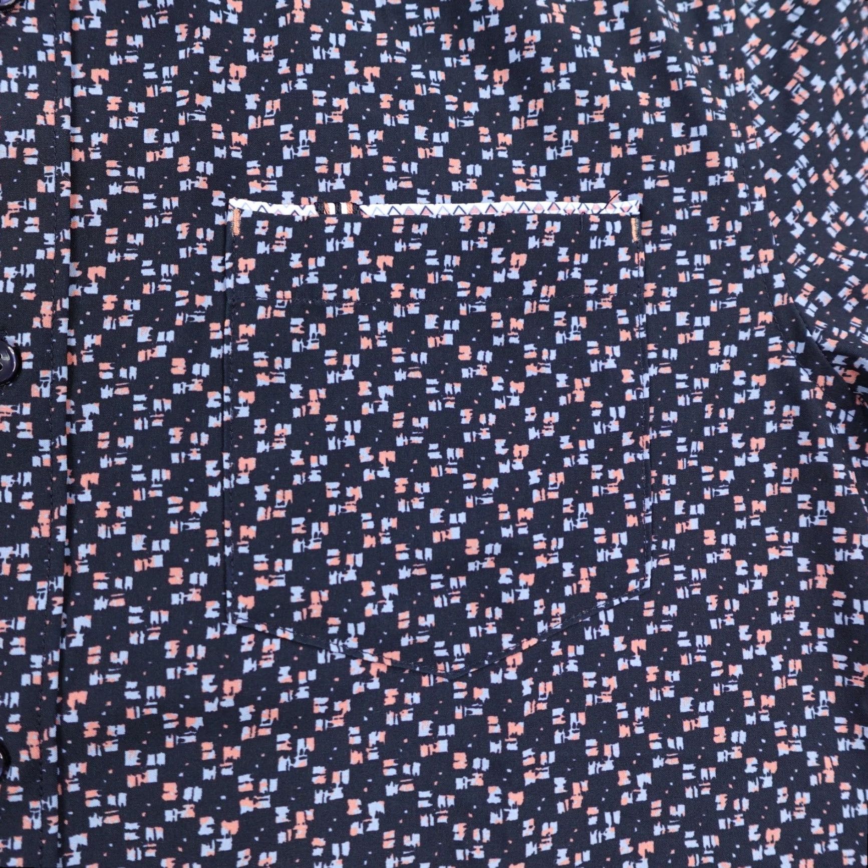 Vintage 7 Diamonds Shirt Mens Medium Blue Pink 4 Way Stretch Button Up Performance Flex Geometric Size US M / EU 48-50 / 2 - 3 Thumbnail
