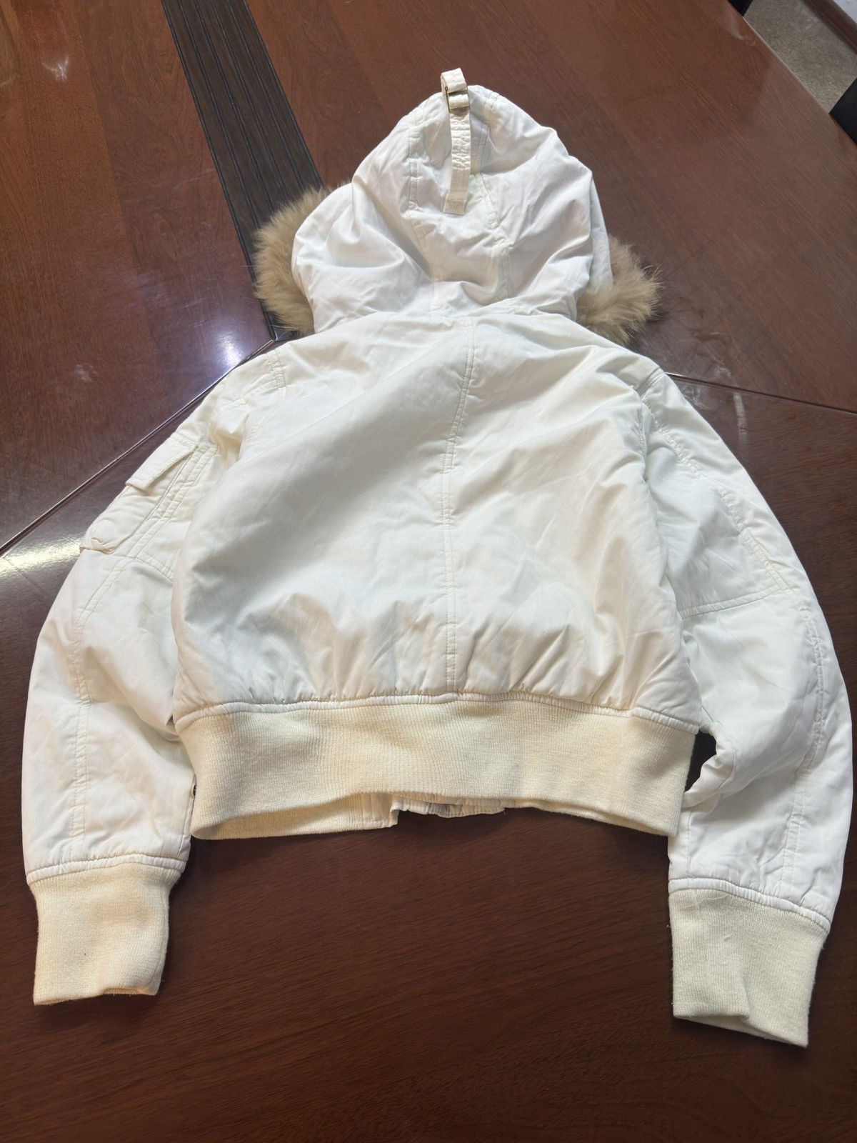 Japanese Brand × Le Grande Bleu (L.G.B.) Vintage Cropped Fur Hood Bomber Jacket Size US S / EU 44-46 / 1 - 3 Thumbnail