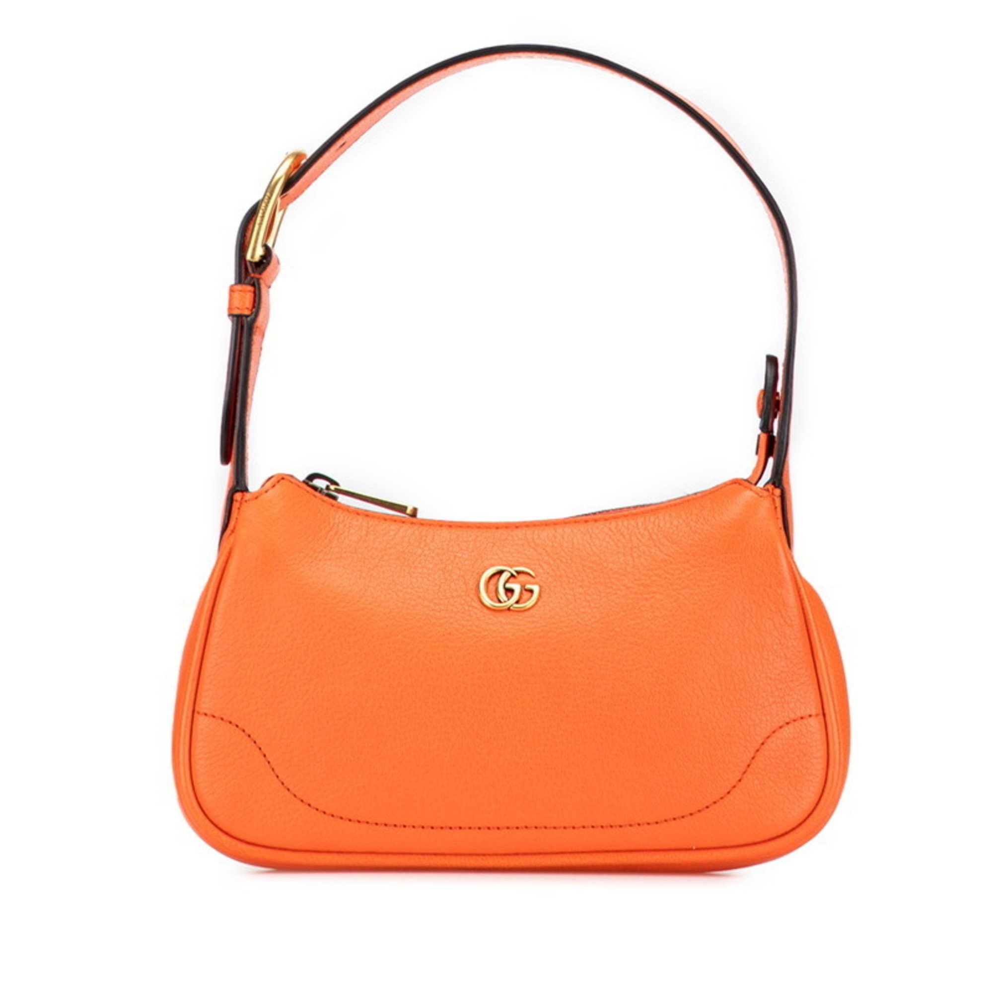 Gucci Gucci GG Marmont Aphrodite Handbag One-Shoulder Bag 739076 Orange Leather Women's GUCCI Size ONE SIZE - 1 Thumbnail