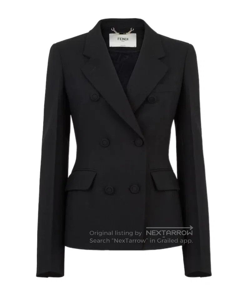 Fendi Fendi Lapel Long Sleeve Wool Blazer Jacket Size XXS / US 00 / IT 34 - 1 Thumbnail
