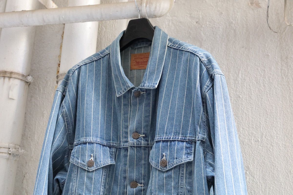 Supreme Supreme Levi’s pinstripe trucker jacket 常田大希 Size US XL / EU 56 / 4 - 2 Thumbnail