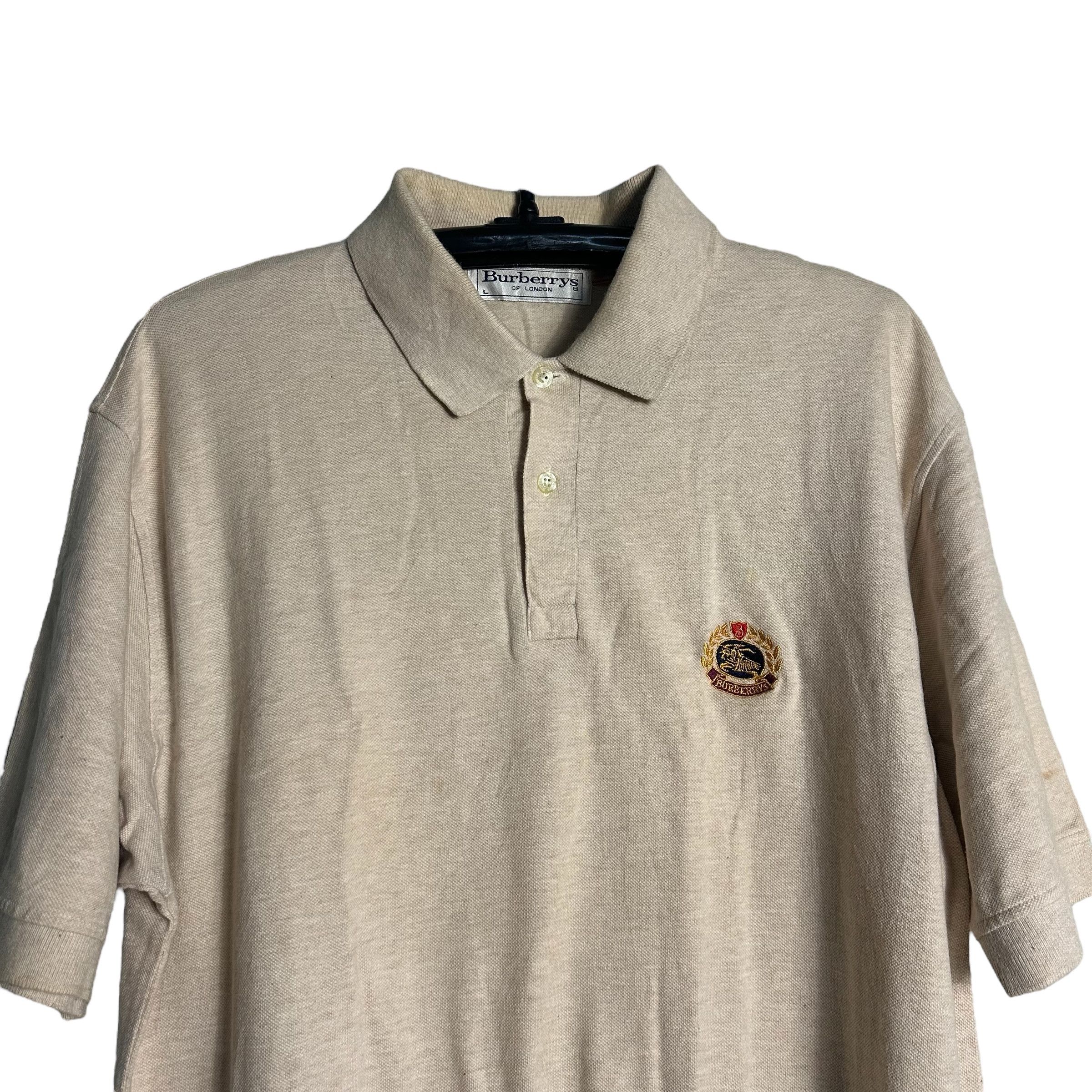 Burberry 🔥RARE🔥Vtg Burberrys of London Polo Shirt Made in Portugal Size US L / EU 52-54 / 3 - 2 Thumbnail
