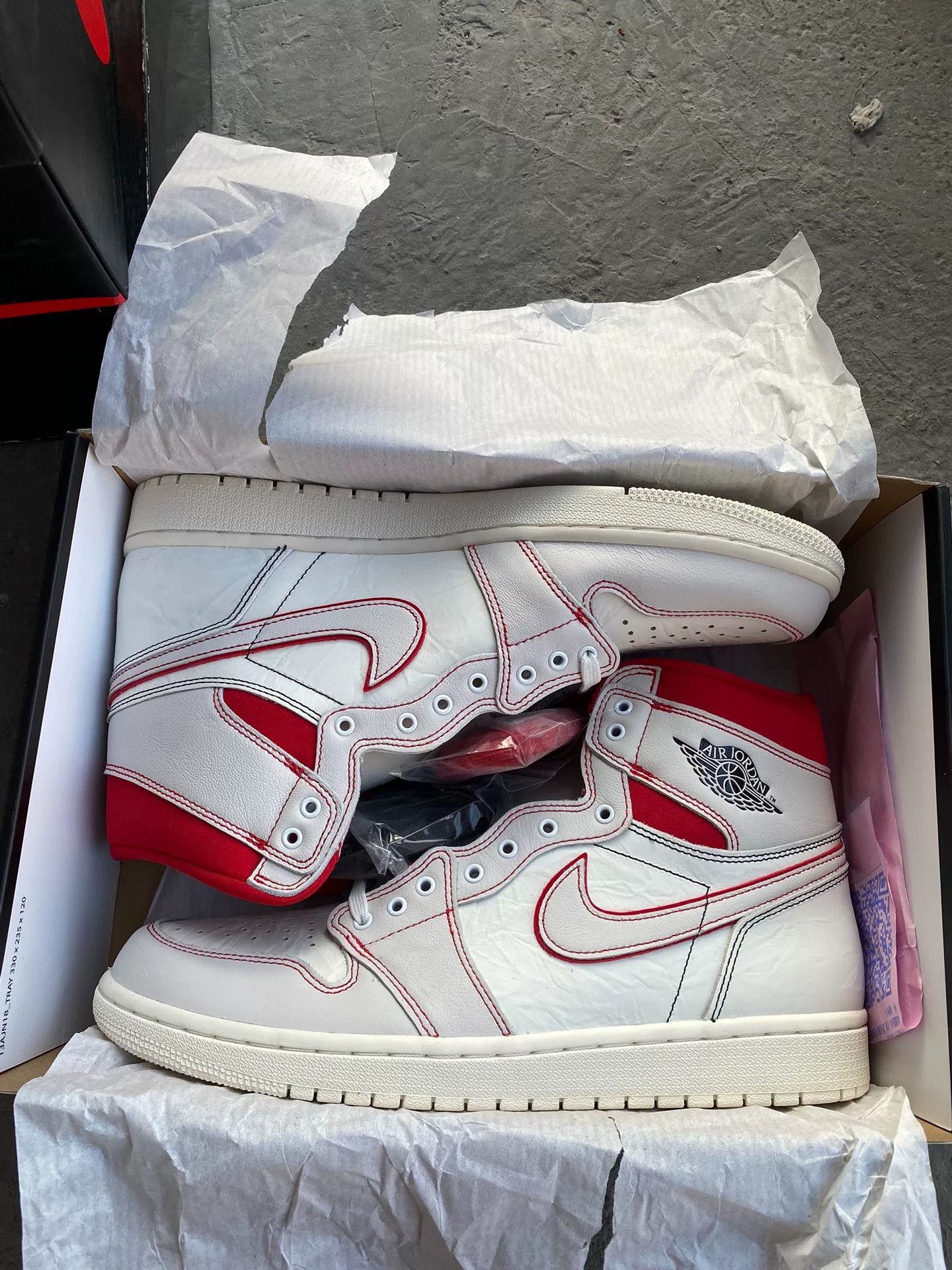 Nike Nike AJ1 Red Lowtop Sneakers 12 Men Size US 12 / EU 45 - 1 Thumbnail