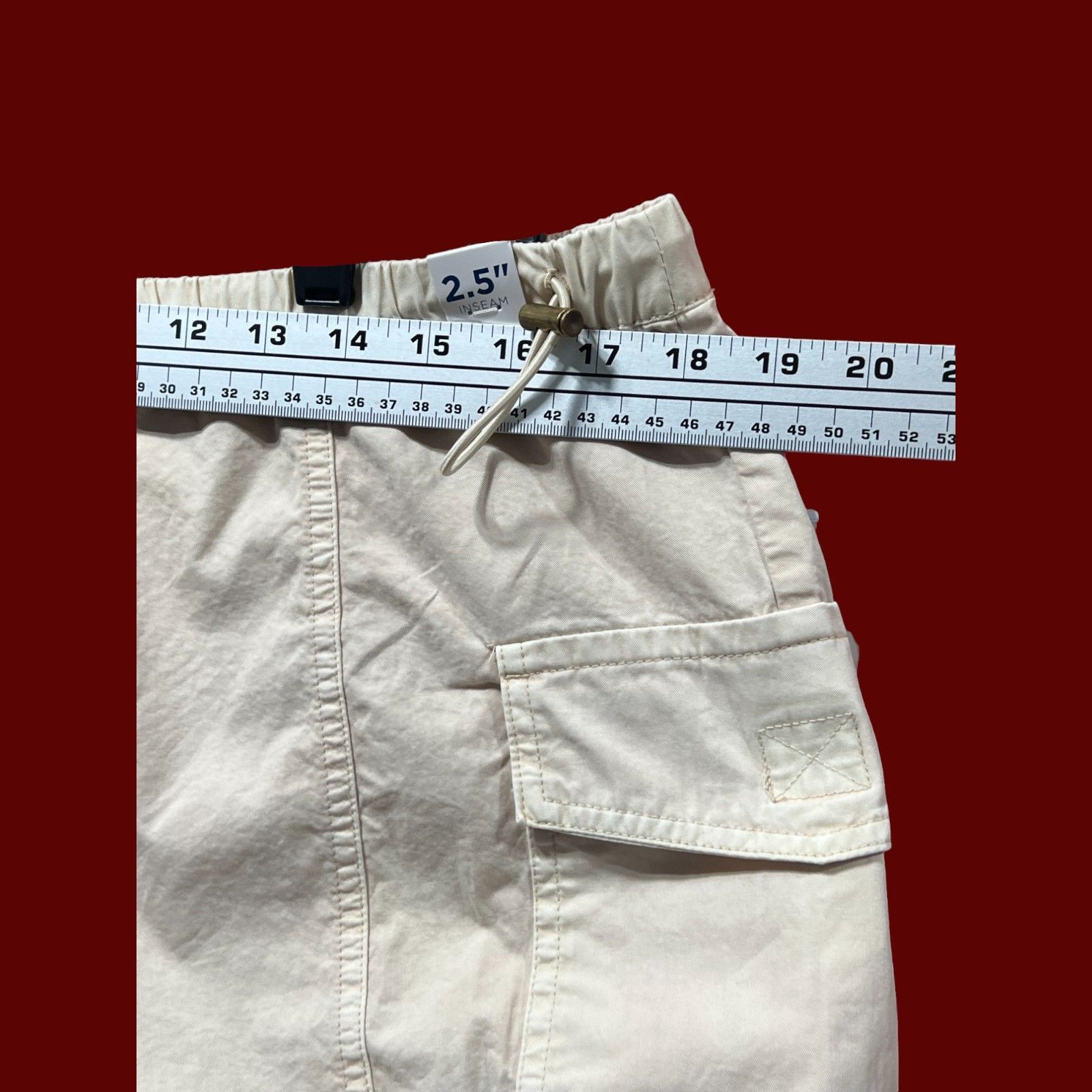 Arizona Jean Co. Arizona - Women's Low Rise Pull-On Short Juniors - Beige - L Size 37" - 5 Thumbnail