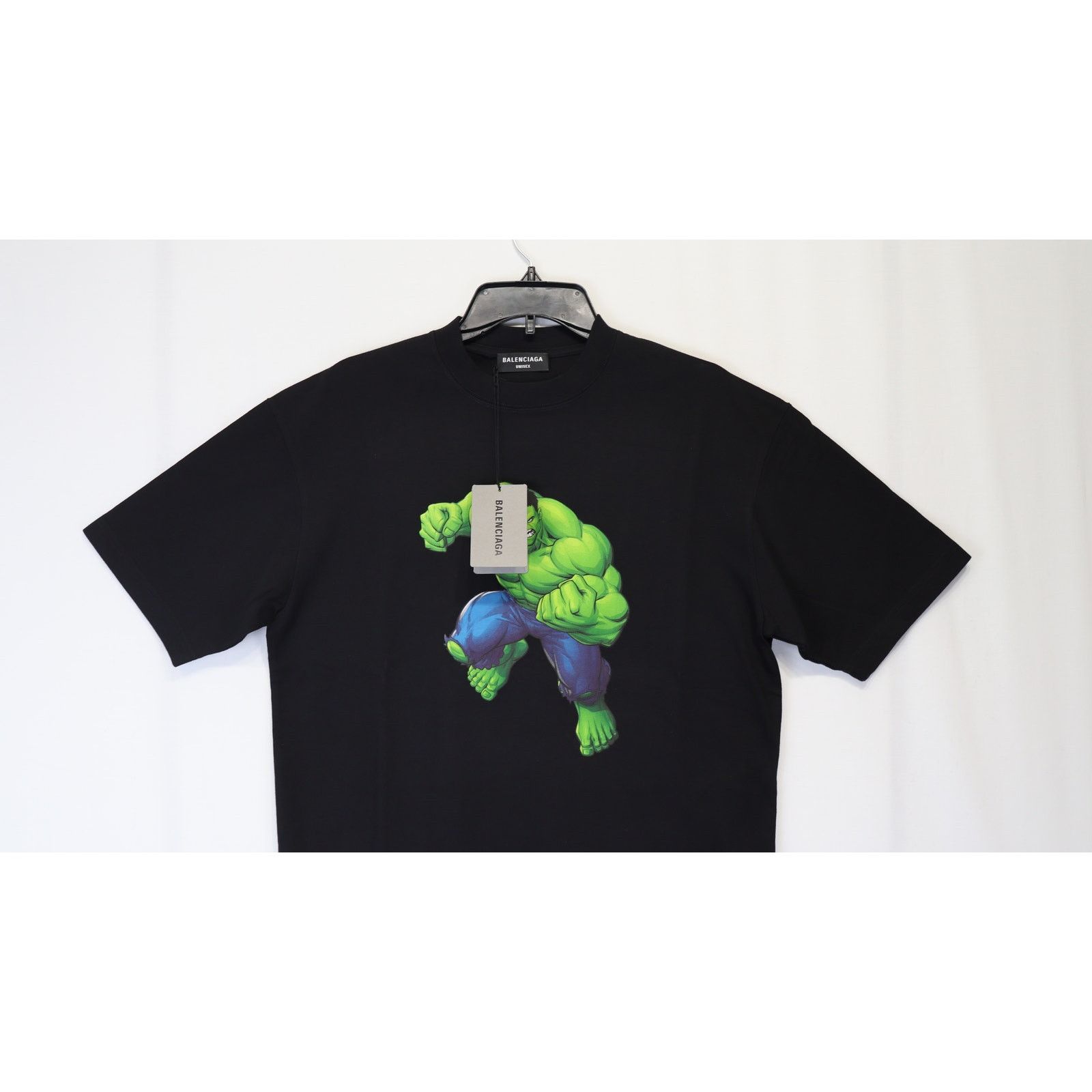 Balenciaga o1rshd1 Hulk Vintage Jersey T-Shirt Regular Fit in Black Size US XXS / EU 40 - 3 Thumbnail