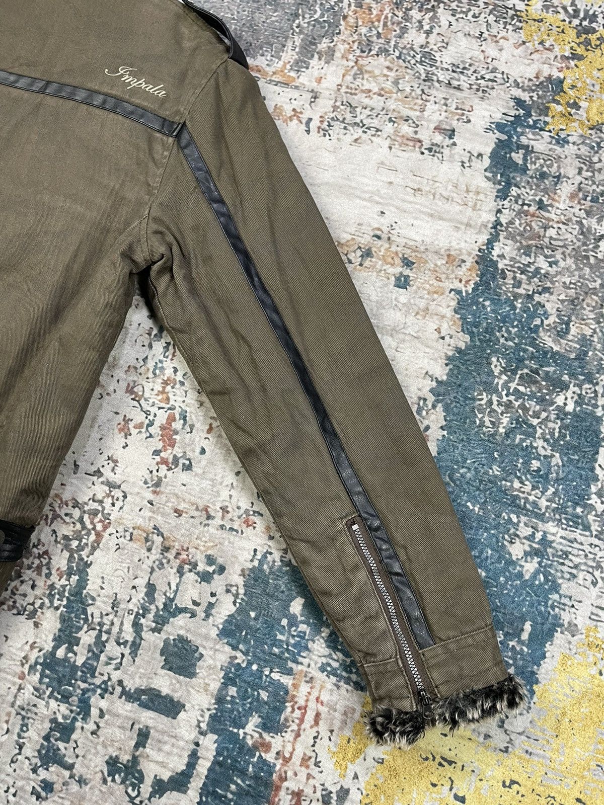 Japanese Brand Impala Fur Edge Trim Camo Graphic Zipper Rider Jackets Size US M / EU 48-50 / 2 - 7 Thumbnail