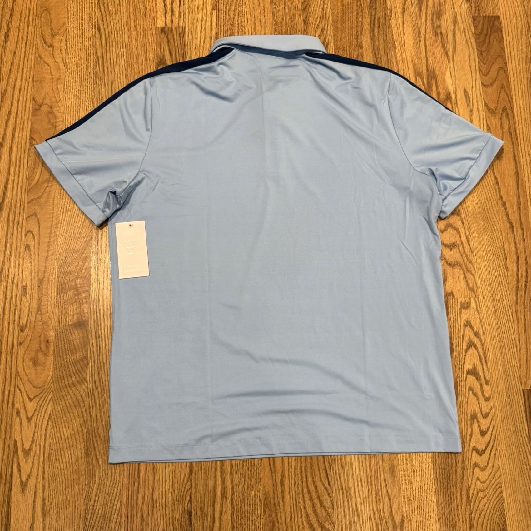 Vintage Redvanly Evans Polo Shirt Men XL Blue Short Sleeve Button Logo Poly Blend Spandex Heathered Size US XL / EU 56 / 4 - 7 Thumbnail