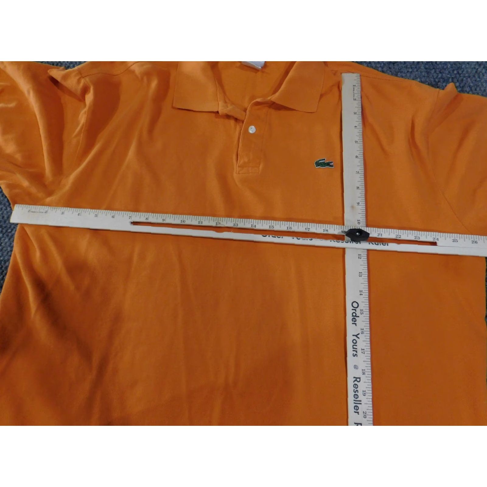 Lacoste Lacoste Polo Shirt Mens 4XL Orange Short Sleeve Pique Cotton Crocodile Logo Shirt Size US XXL / EU 58 / 5 - 5 Thumbnail