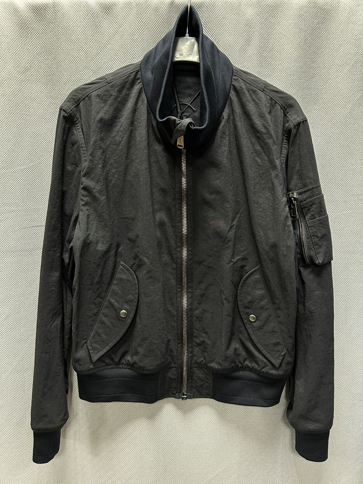 Vintage YSL Yves Saint Laurent Zip Nylon Bomber Jacket