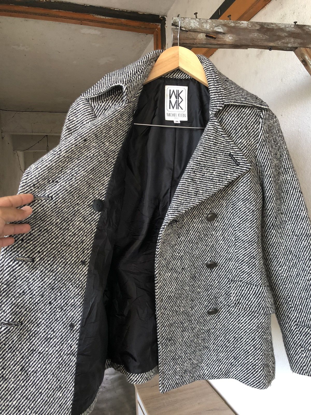 Michel Klein Vintage Michel Klein Wool Double Collar Jacket Size XS / US 0-2 / IT 36-38 - 16 Thumbnail