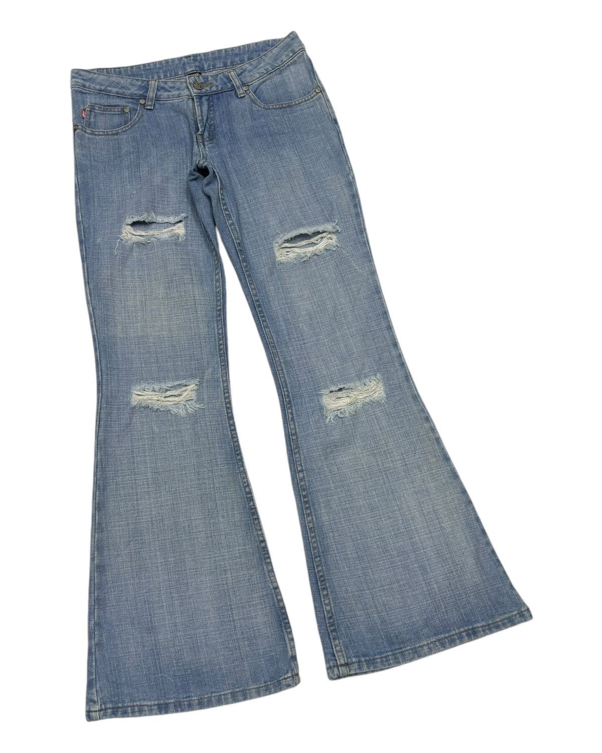 Flare💥90s Vintage Flared Distressed Denim Bny Jeans