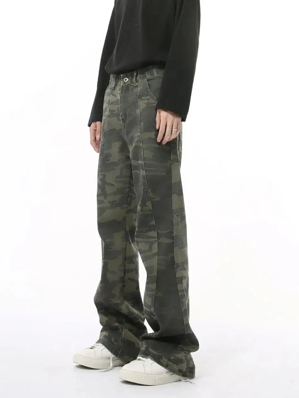 Japanese Brand Retro loose patchwork camouflage jeans Size US 32 / EU 48 - 2 Thumbnail