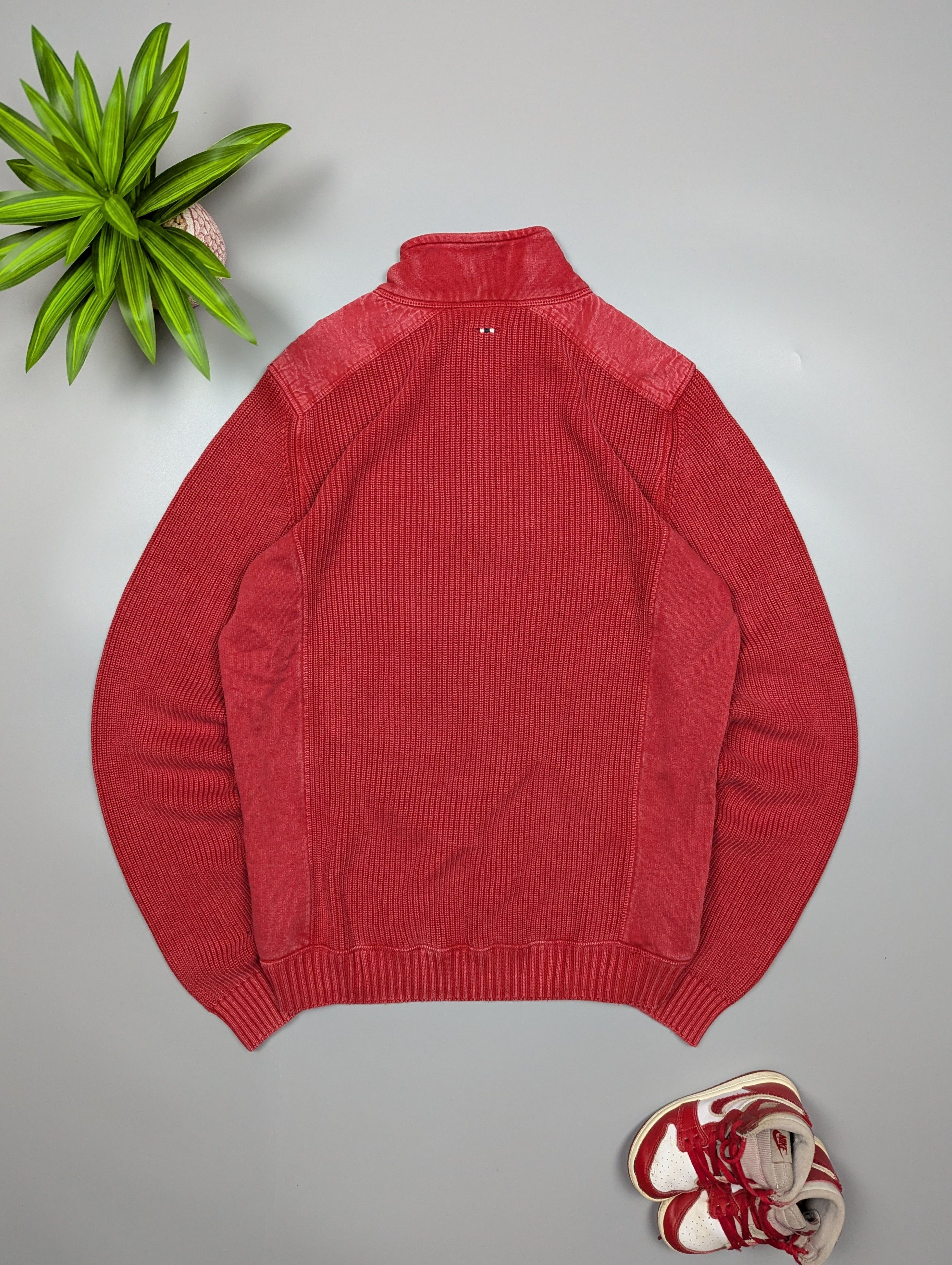 Napapijri NAPAPIJRI Men’s Distressed 1/4 Zip Knitted Sweater Size US M / EU 48-50 / 2 - 7 Thumbnail
