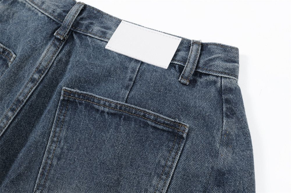 Japanese Brand × Jean Punk washed distressed men's loose wide-leg denim shorts Size US 32 / EU 48 - 5 Thumbnail