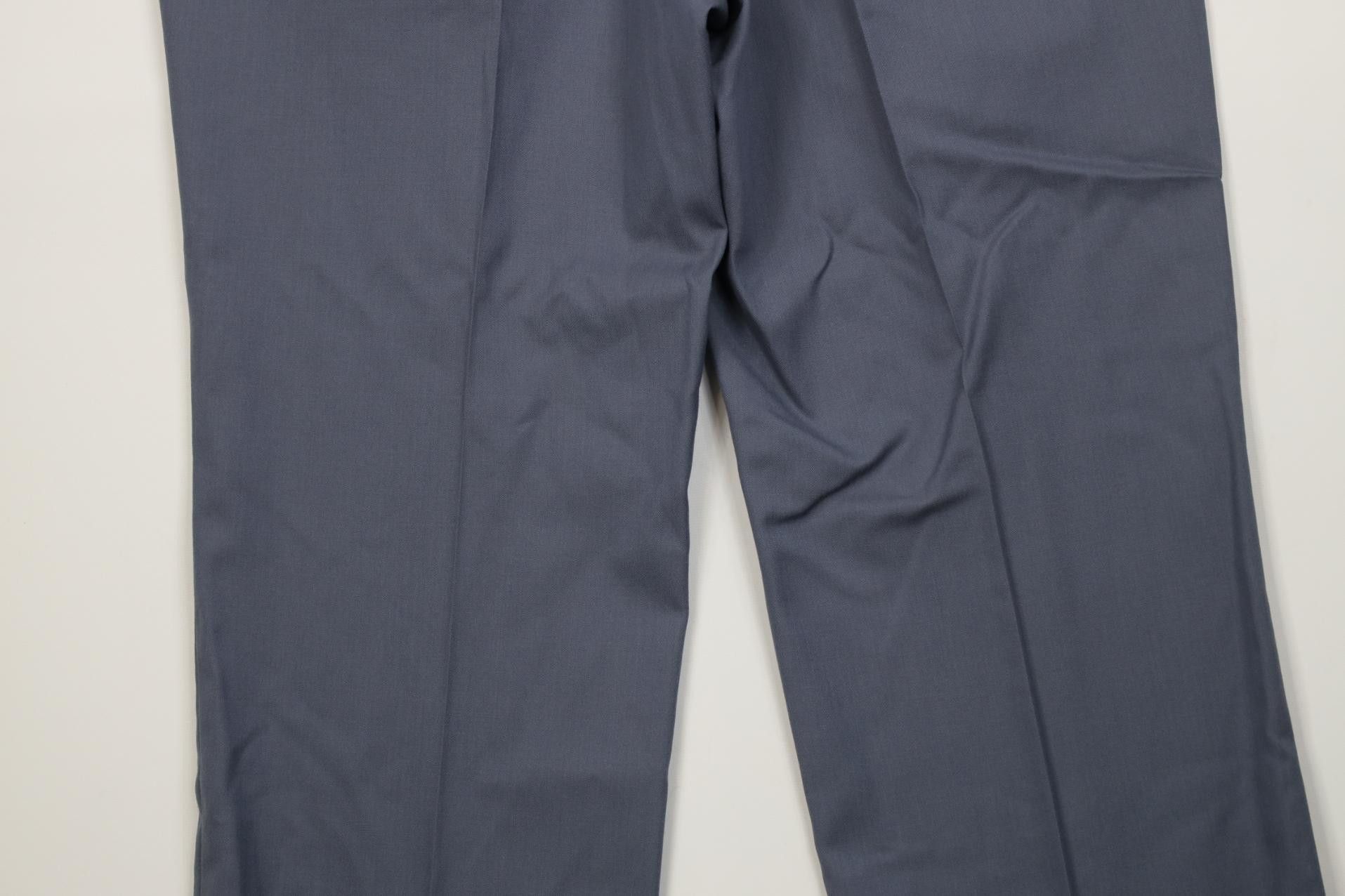 Vintage Vintage 70s Herringbone Wide Leg Chino Pants Steel Blue USA Size US 36 / EU 52 - 10 Thumbnail