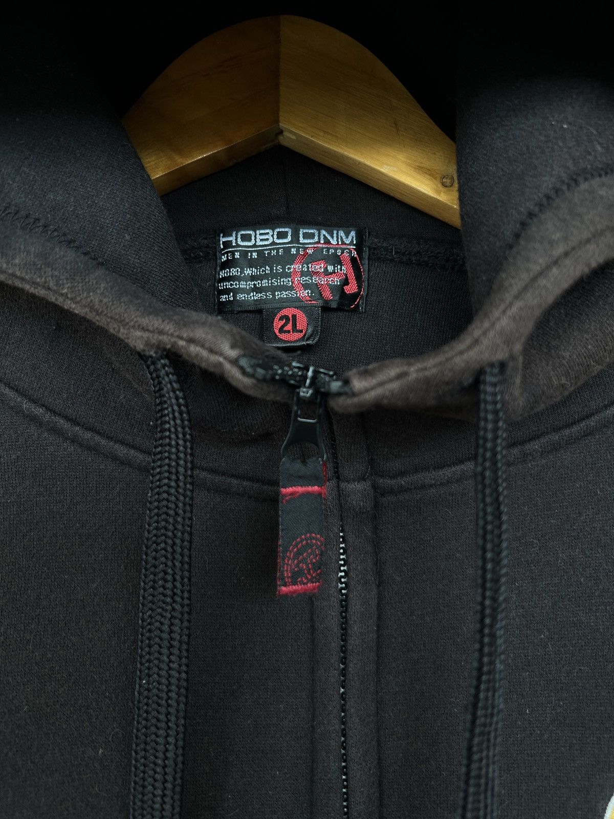 Hobo Vintage Y2K Hobo Embroidered Logo Black Baggy Zipper Hoodie Size US XL / EU 56 / 4 - 10 Thumbnail