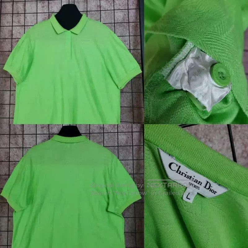 Dior Dior Men's Short Sleeve Green Polo Shirt . Size US L / EU 52-54 / 3 - 3 Thumbnail